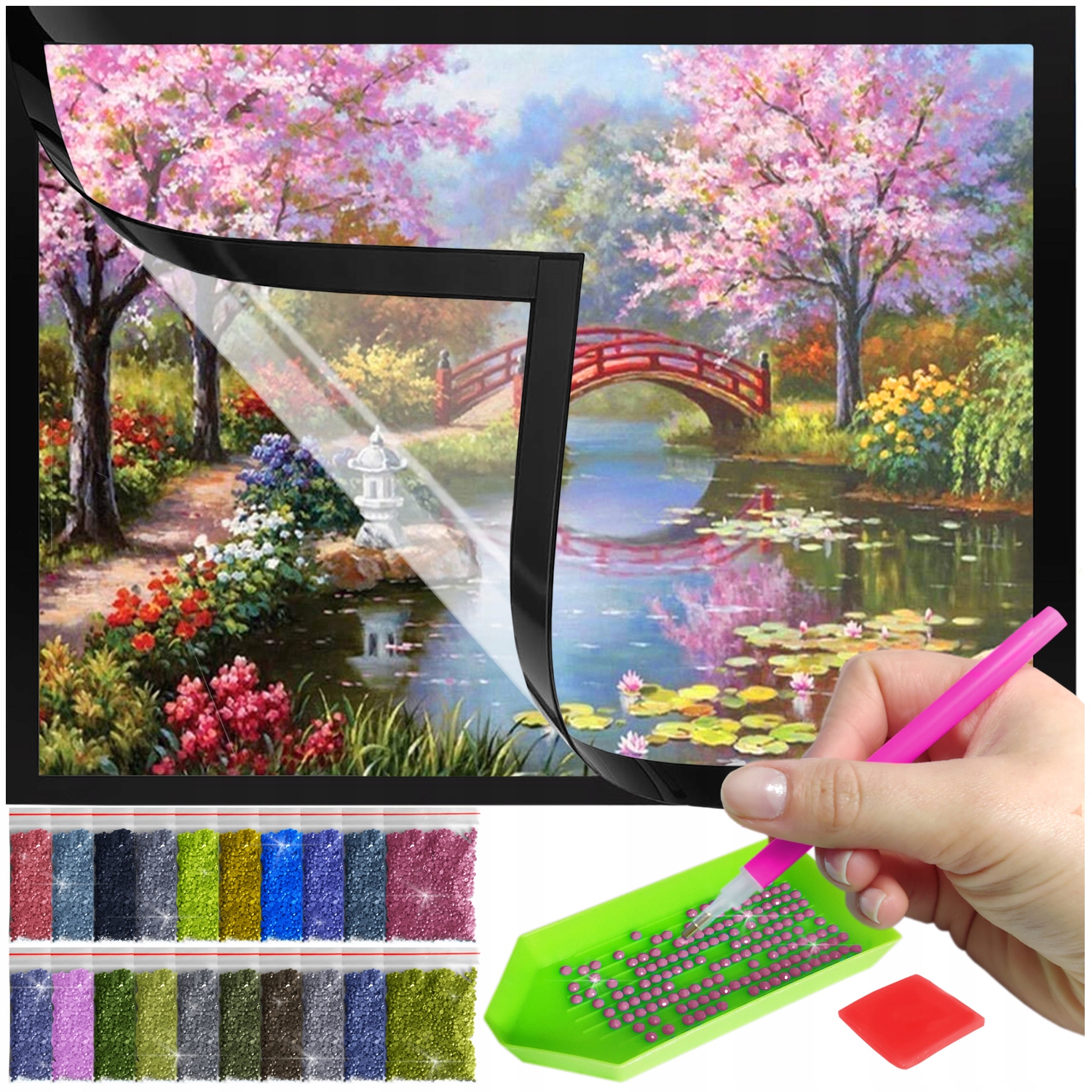 Zestaw: Diamond painting 30x40 (DP060)+ magnetyczna ramka