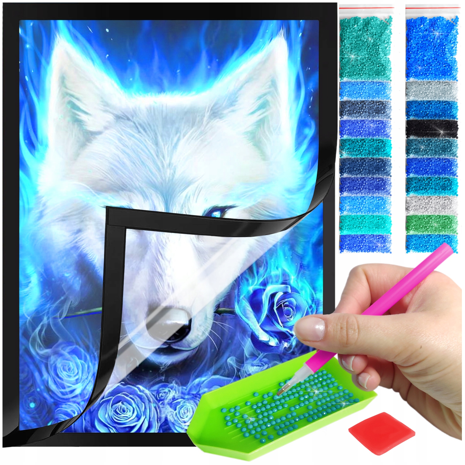 Zestaw: Diamond painting 30x40 (DP102)+ magnetyczna ramka