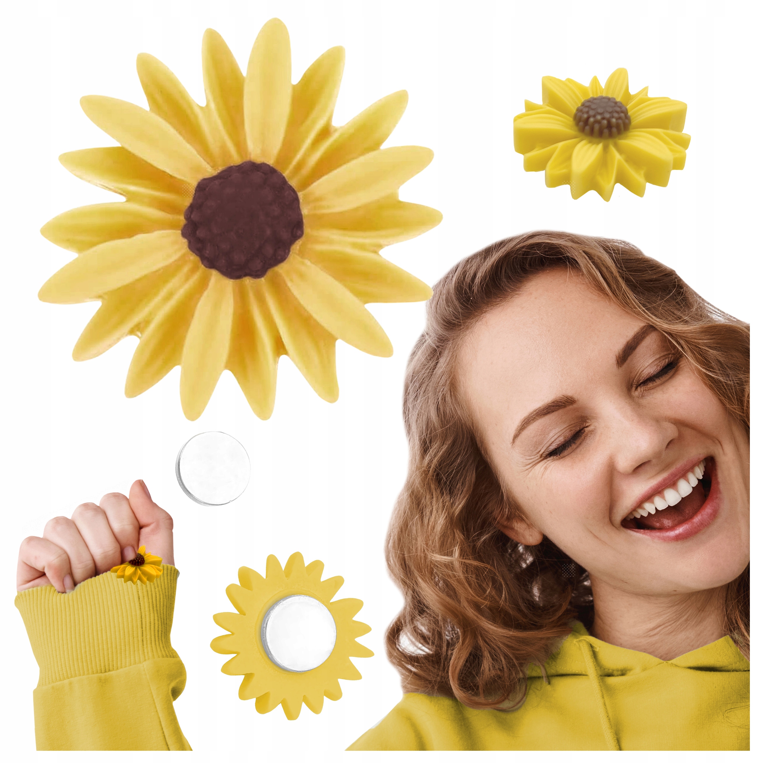 Flower magnet for Diamond Painting (Yellow)