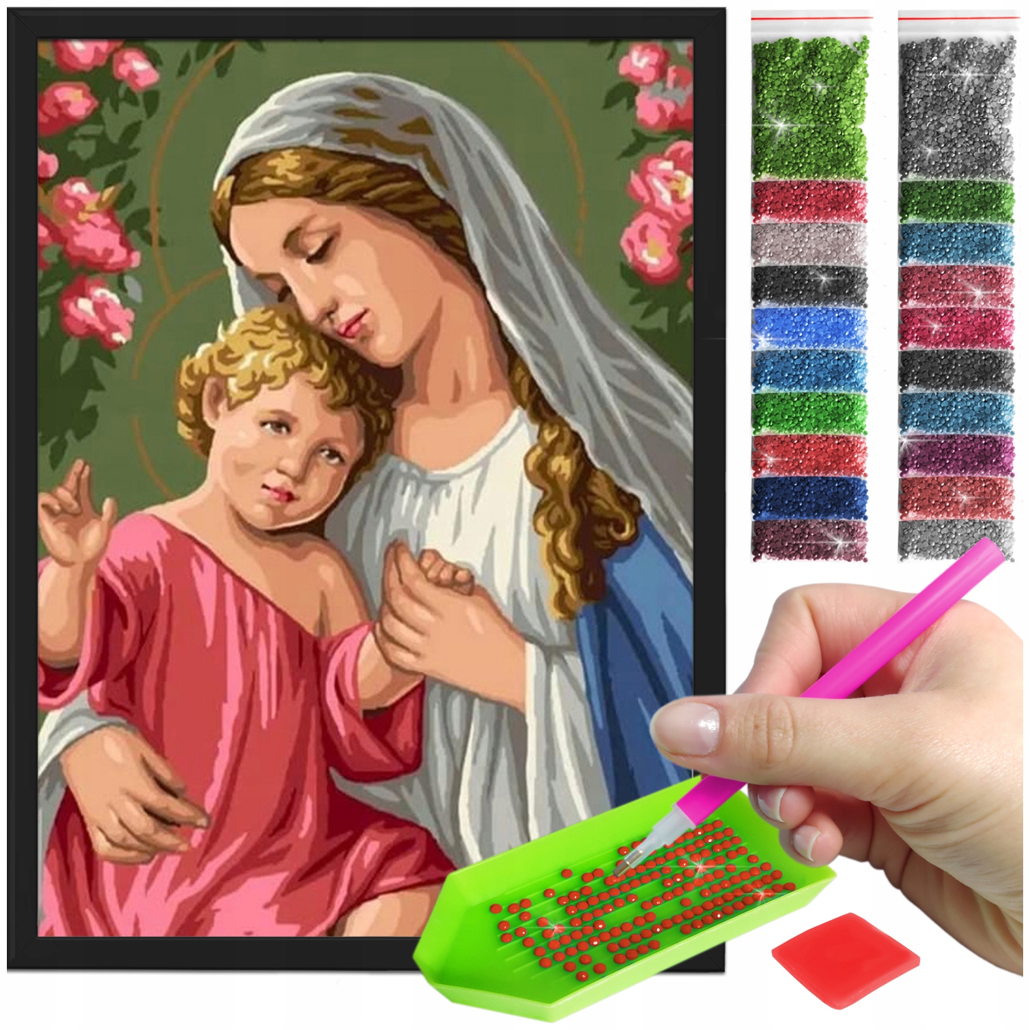 Zestaw: Diamond painting 30x40 (DP364) + czarna ramka