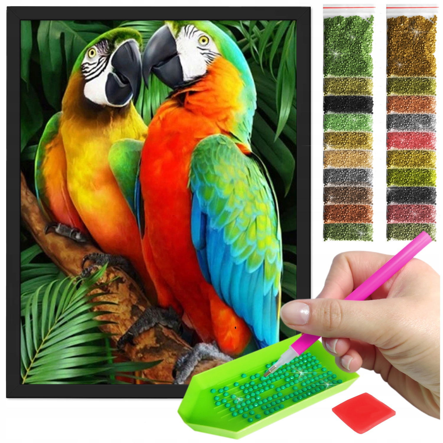 Zestaw: Diamond painting 30x40 (DP193)+ czarna ramka