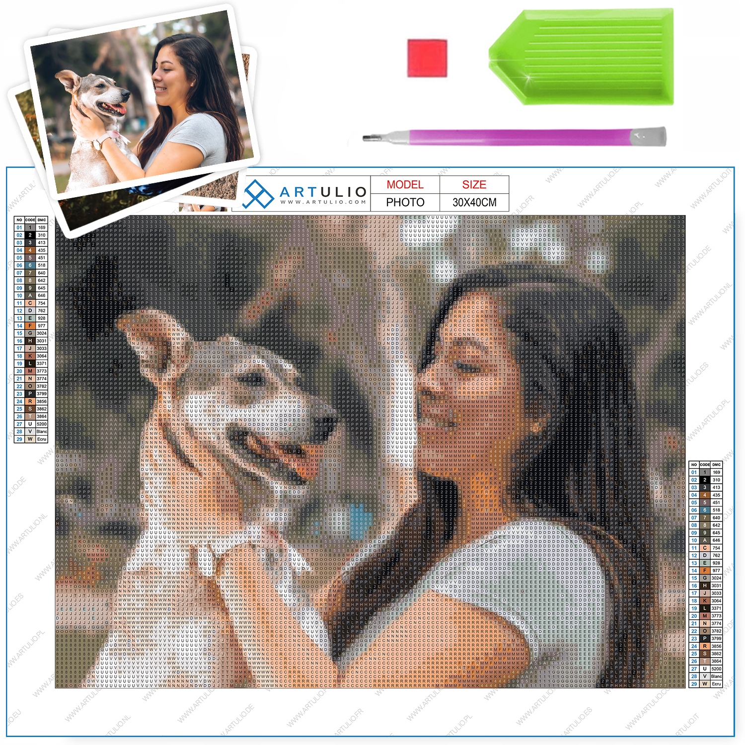 Personalized Diamond painting (40x30 cm)