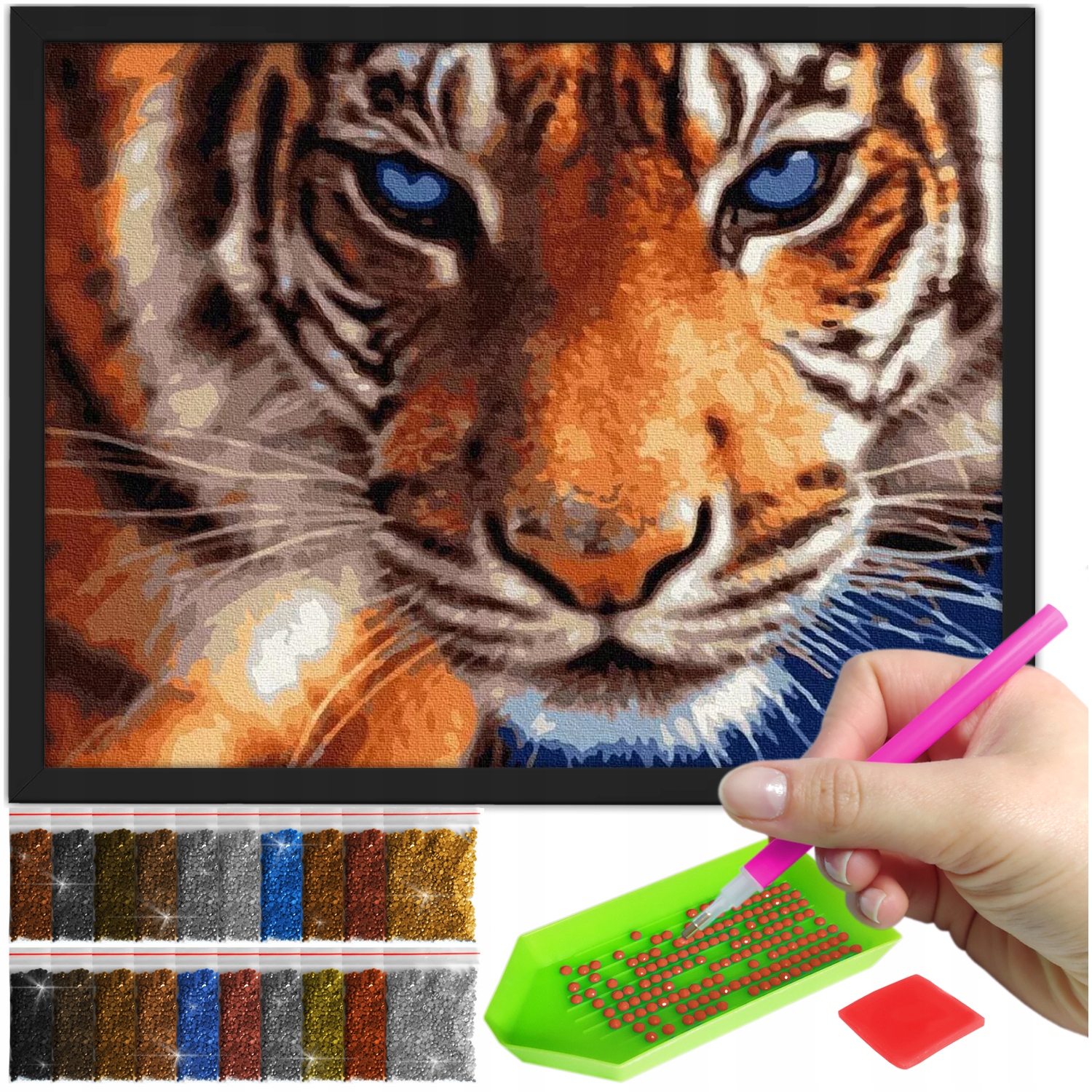 Zestaw: Diamond painting 30x40 (DP331) + czarna ramka