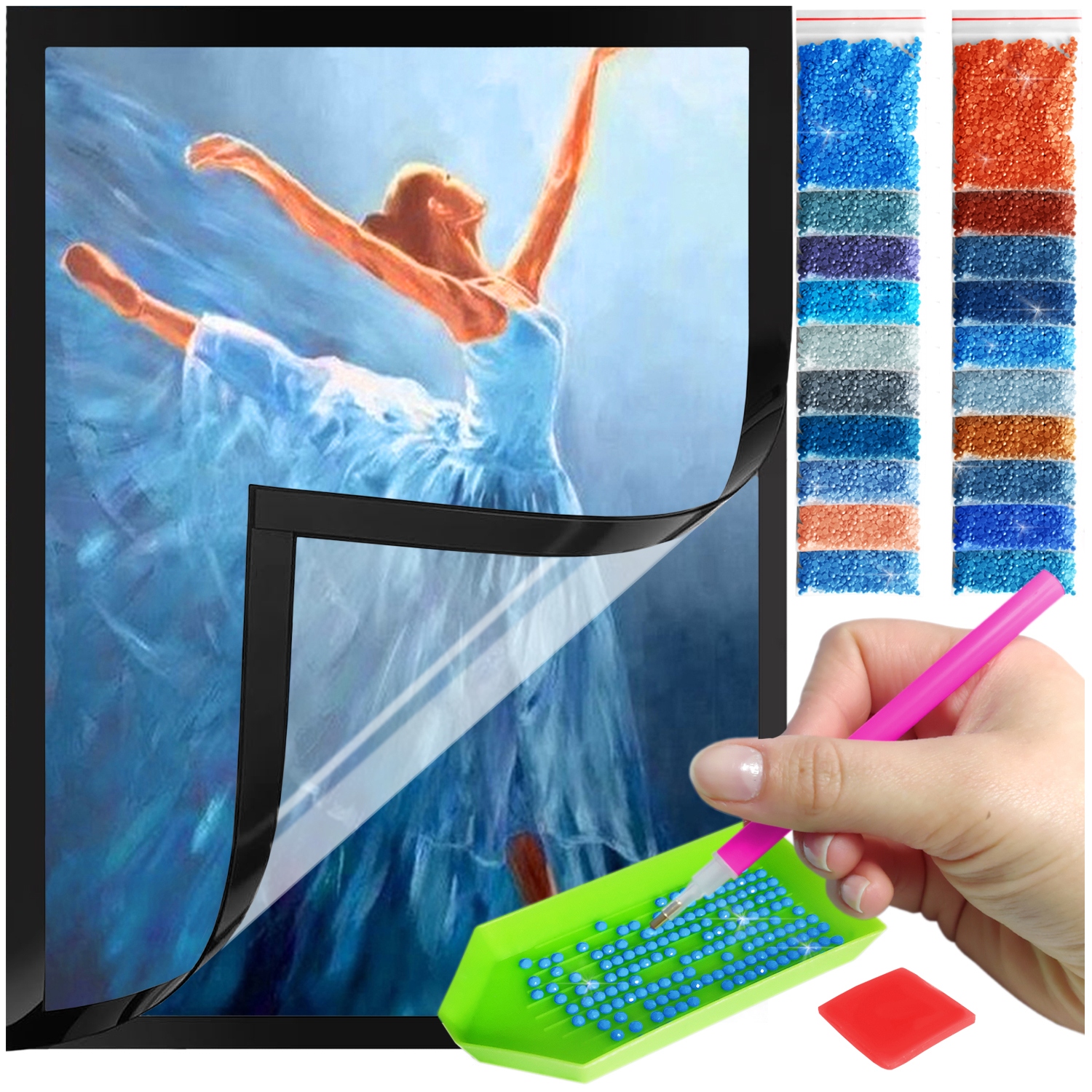 Zestaw: Diamond painting 30x40 (DP064)+ magnetyczna ramka
