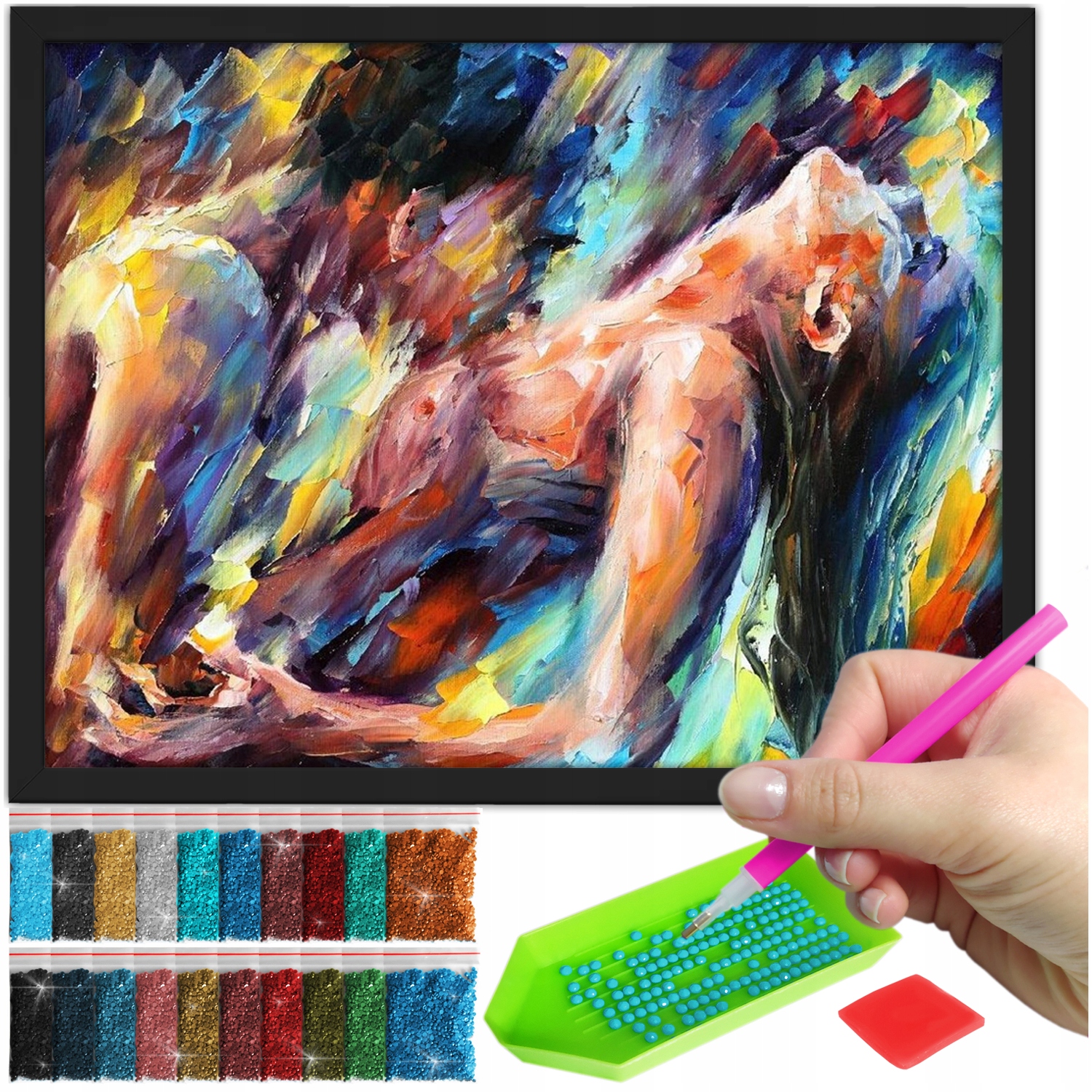 Zestaw: Diamond painting 30x40 (DP299)+ czarna ramka