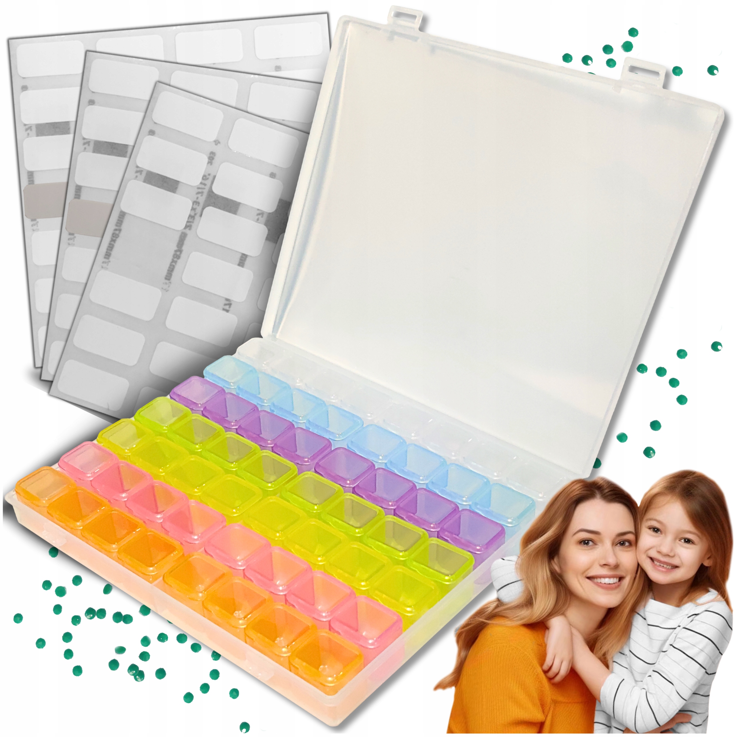 Diamond painting storage (56 grid, Rainbow)