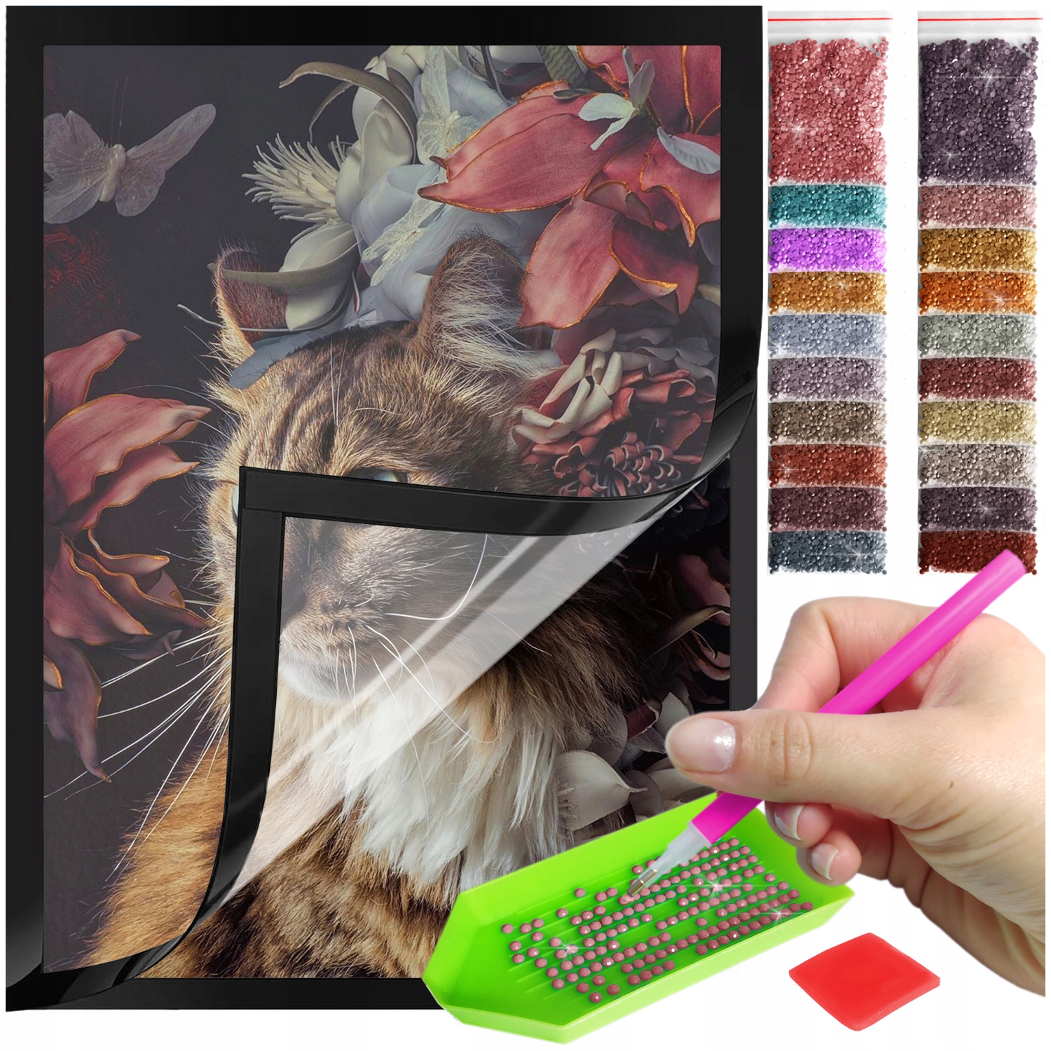 Zestaw: Diamond painting 30x40 (DP141)+ magnetyczna ramka