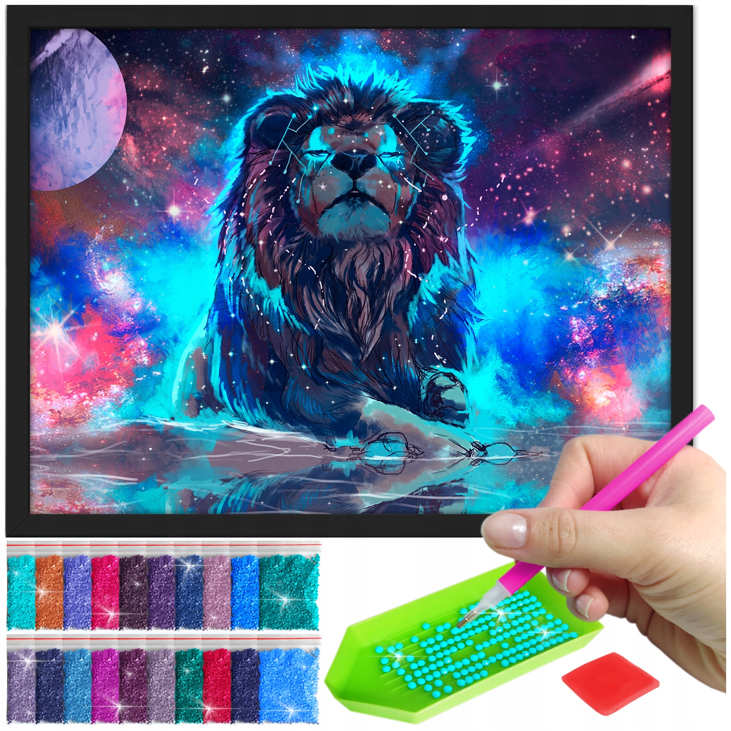 Zestaw: Diamond painting 30x40 (DP112)+ czarna ramka