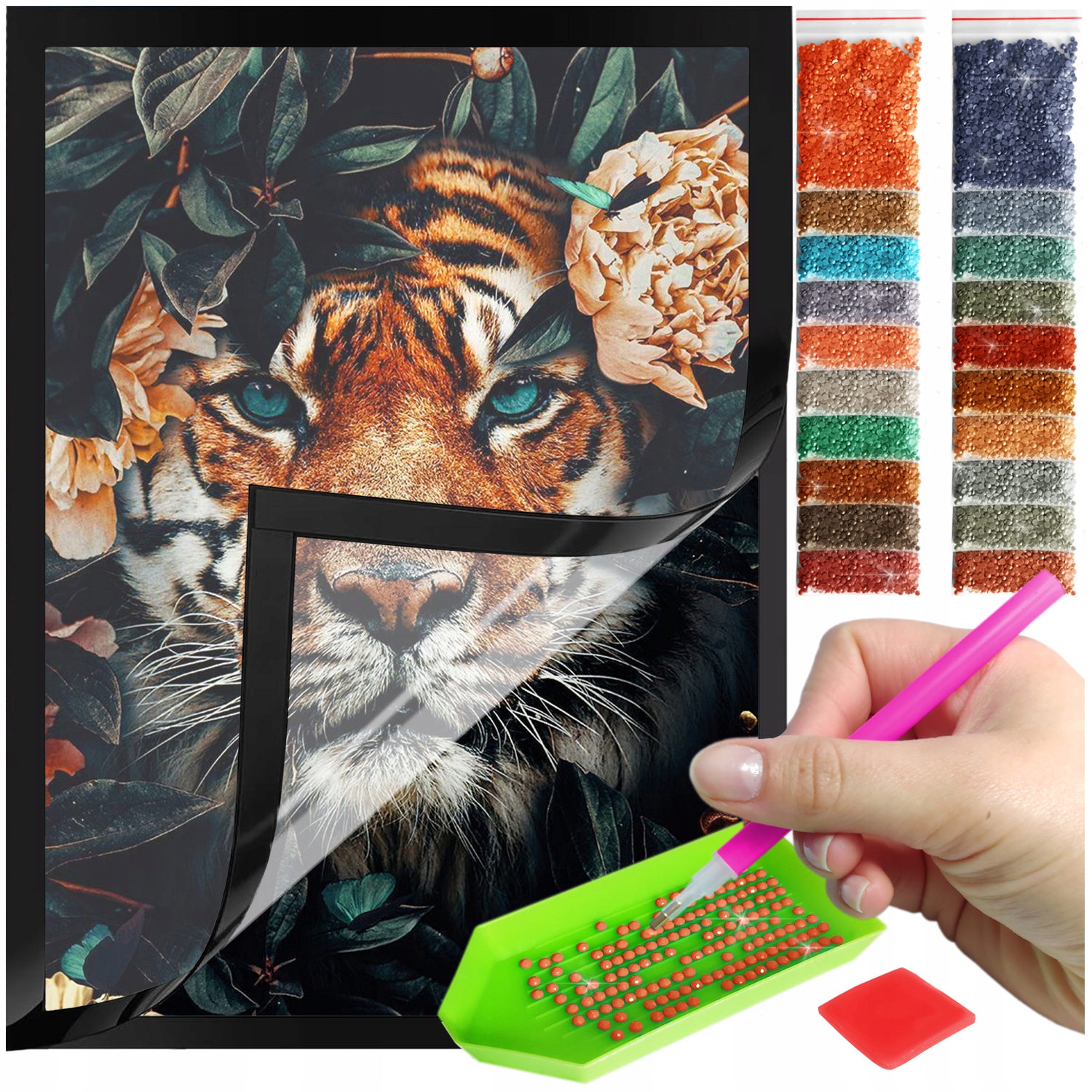 Zestaw: Diamond painting 30x40 (DP139)+ magnetyczna ramka