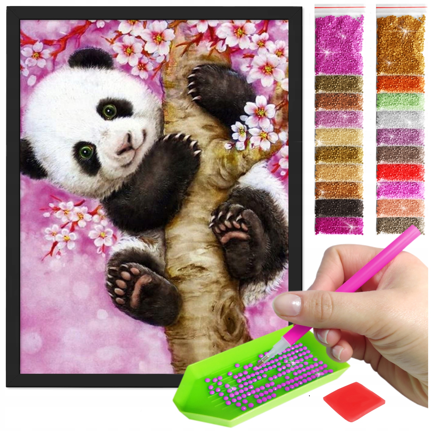 Zestaw: Diamond painting 30x40 (DP119)+ czarna ramka