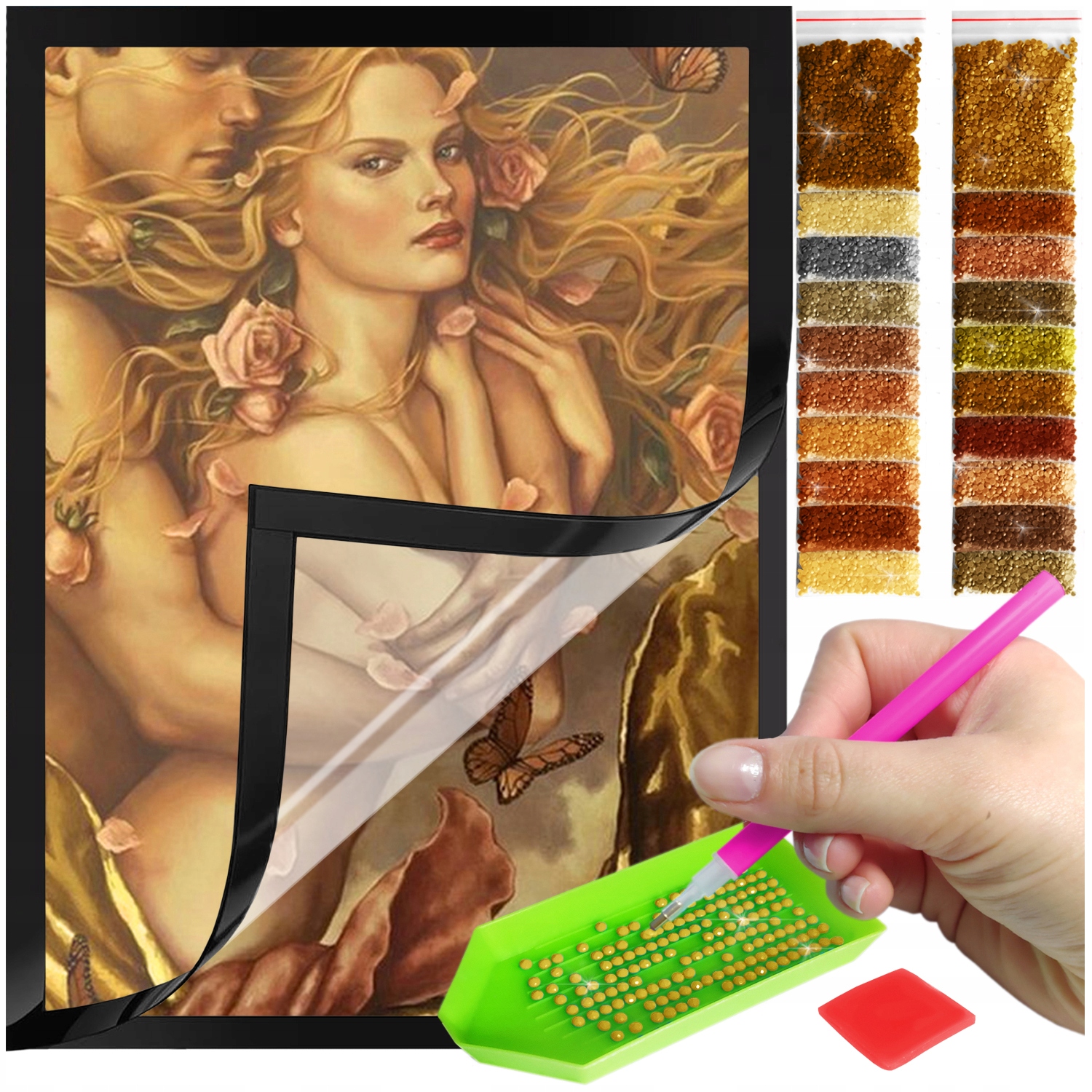 Zestaw: Diamond painting 30x40 (DP036)+ magnetyczna ramka