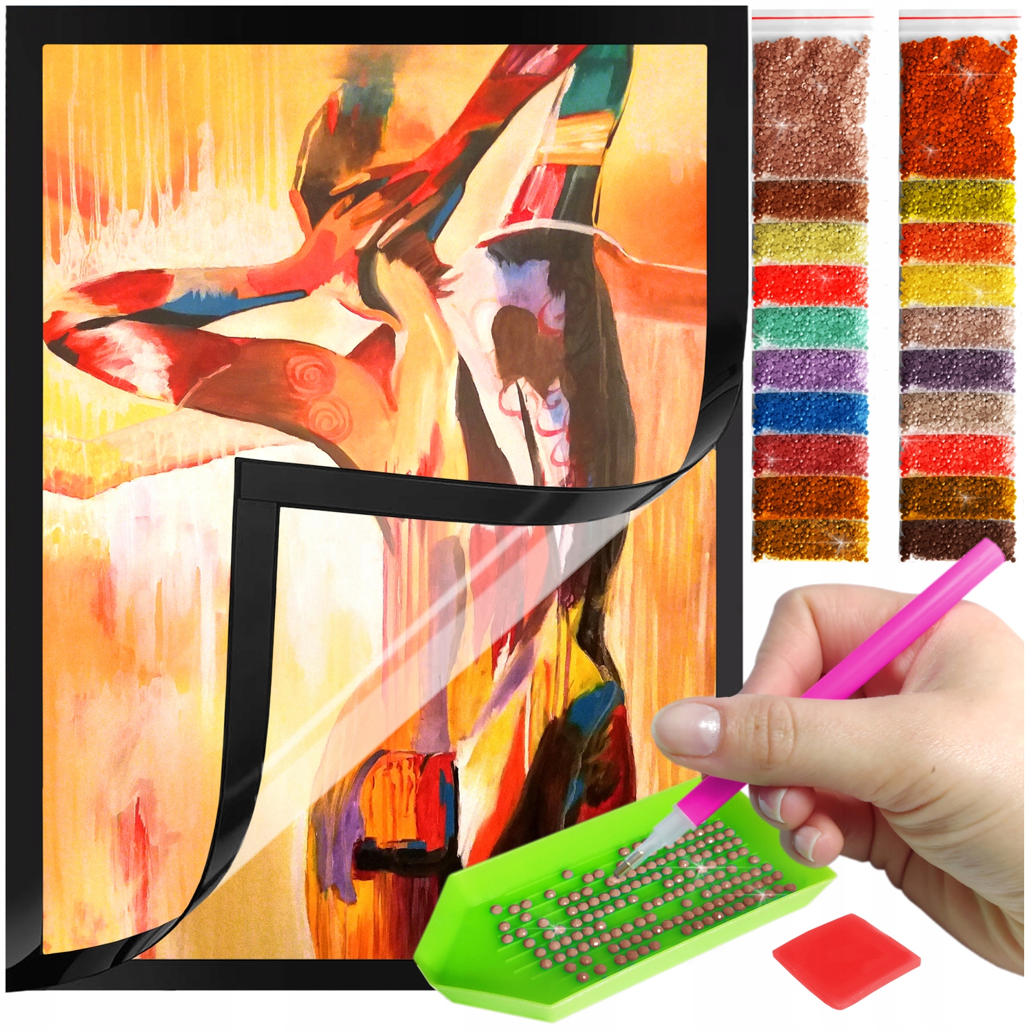 Zestaw: Diamond painting 30x40 (DP146)+ magnetyczna ramka