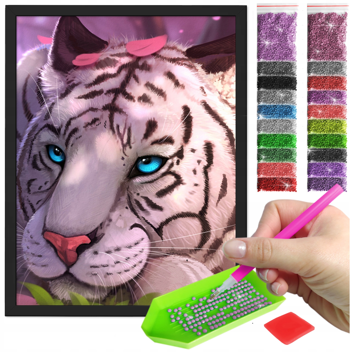 Zestaw: Diamond painting 30x40 (DP188)+ czarna ramka