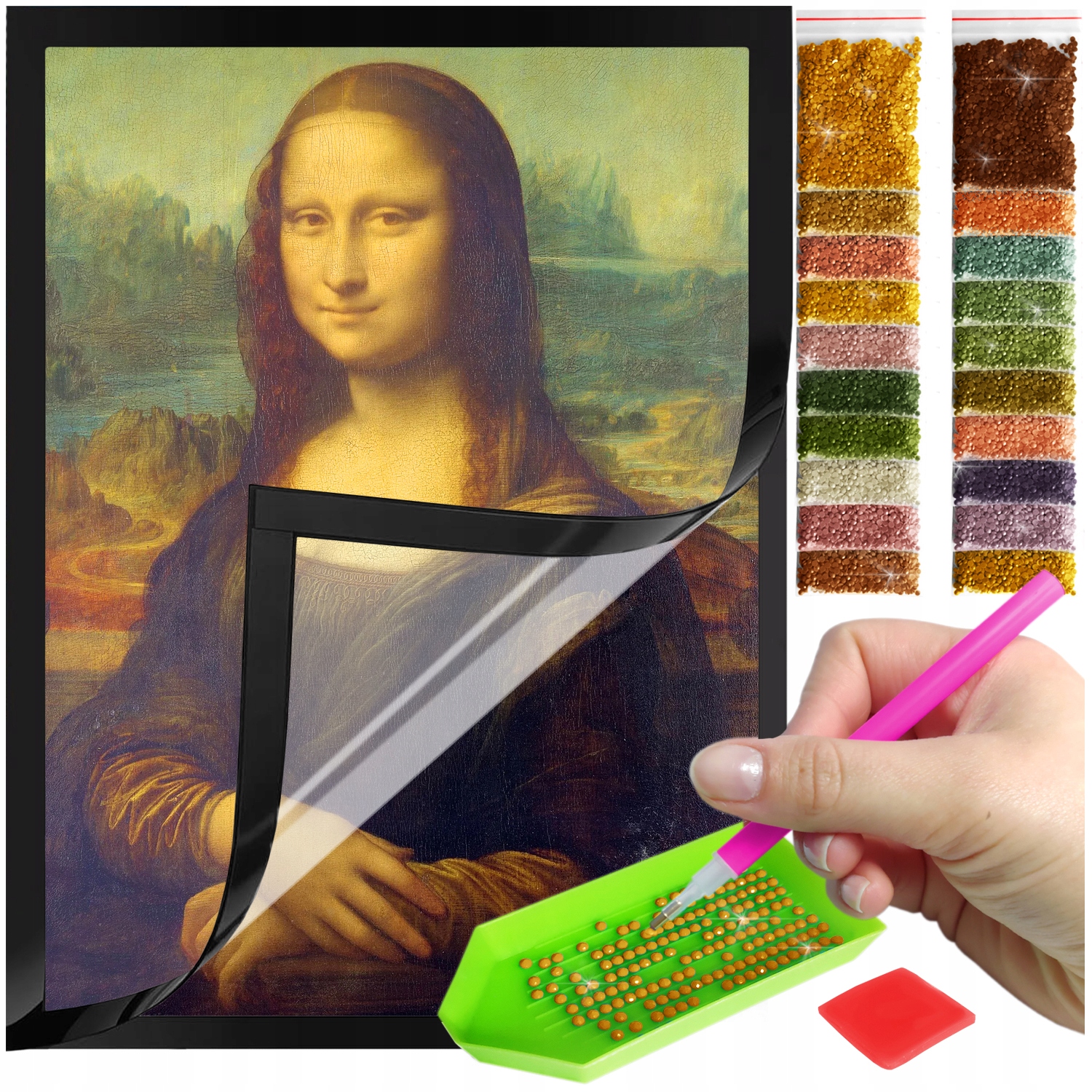 Zestaw: Diamond painting 30x40 (DP134)+ magnetyczna ramka