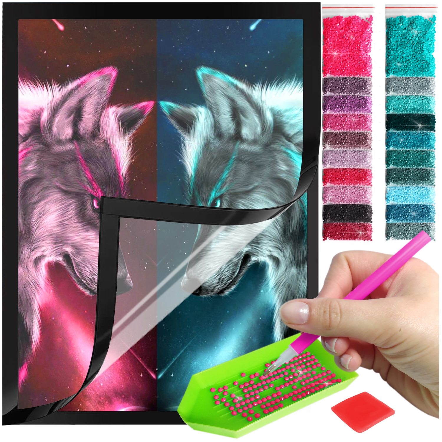 Zestaw: Diamond painting 30x40 (DP103)+ magnetyczna ramka