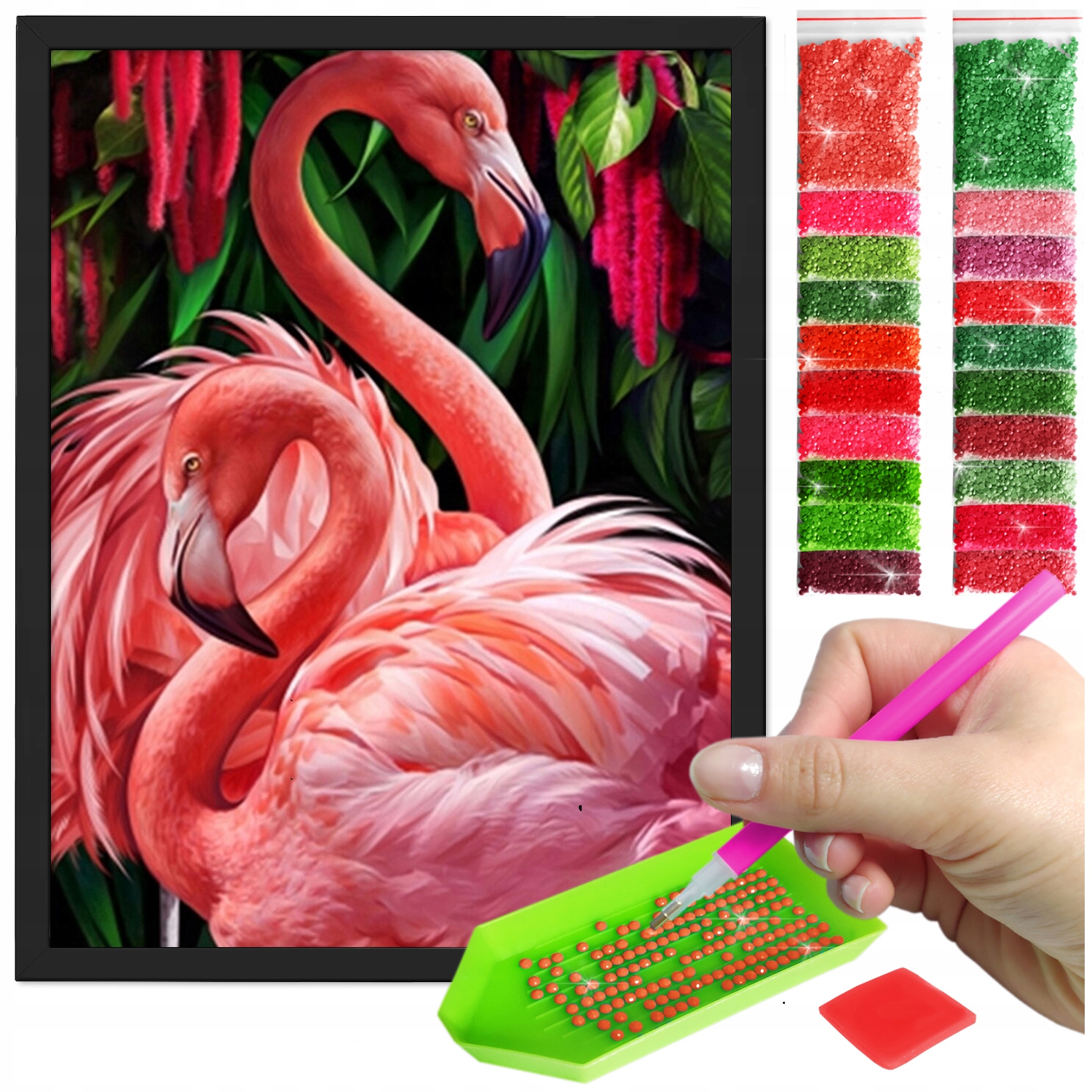 Zestaw: Diamond painting 30x40 (DP121)+ czarna ramka
