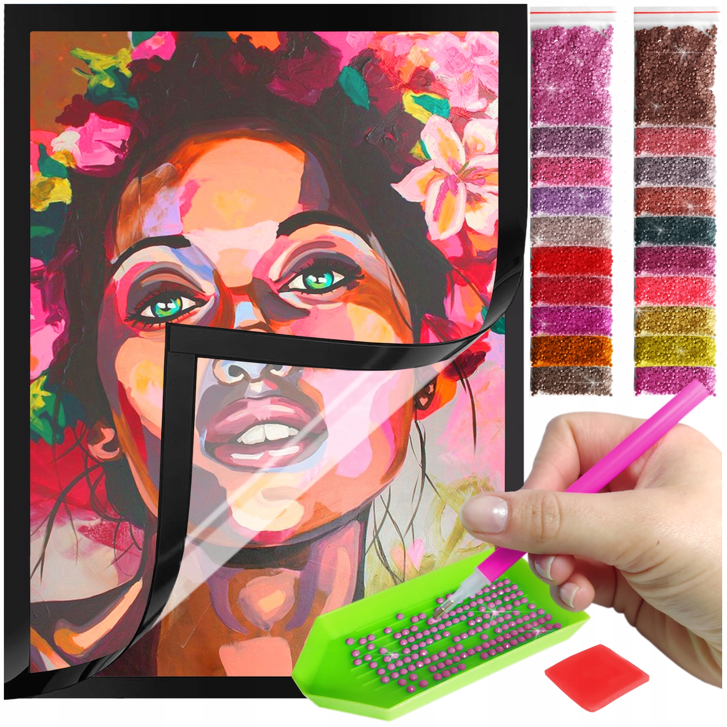 Zestaw: Diamond painting 30x40 (DP138)+ magnetyczna ramka