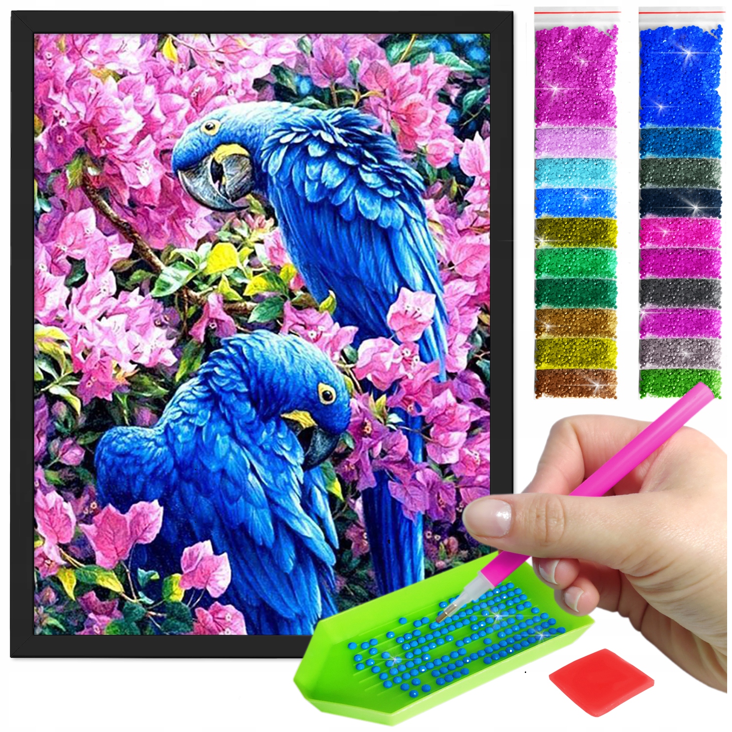 Zestaw: Diamond painting 30x40 (DP124)+ czarna ramka
