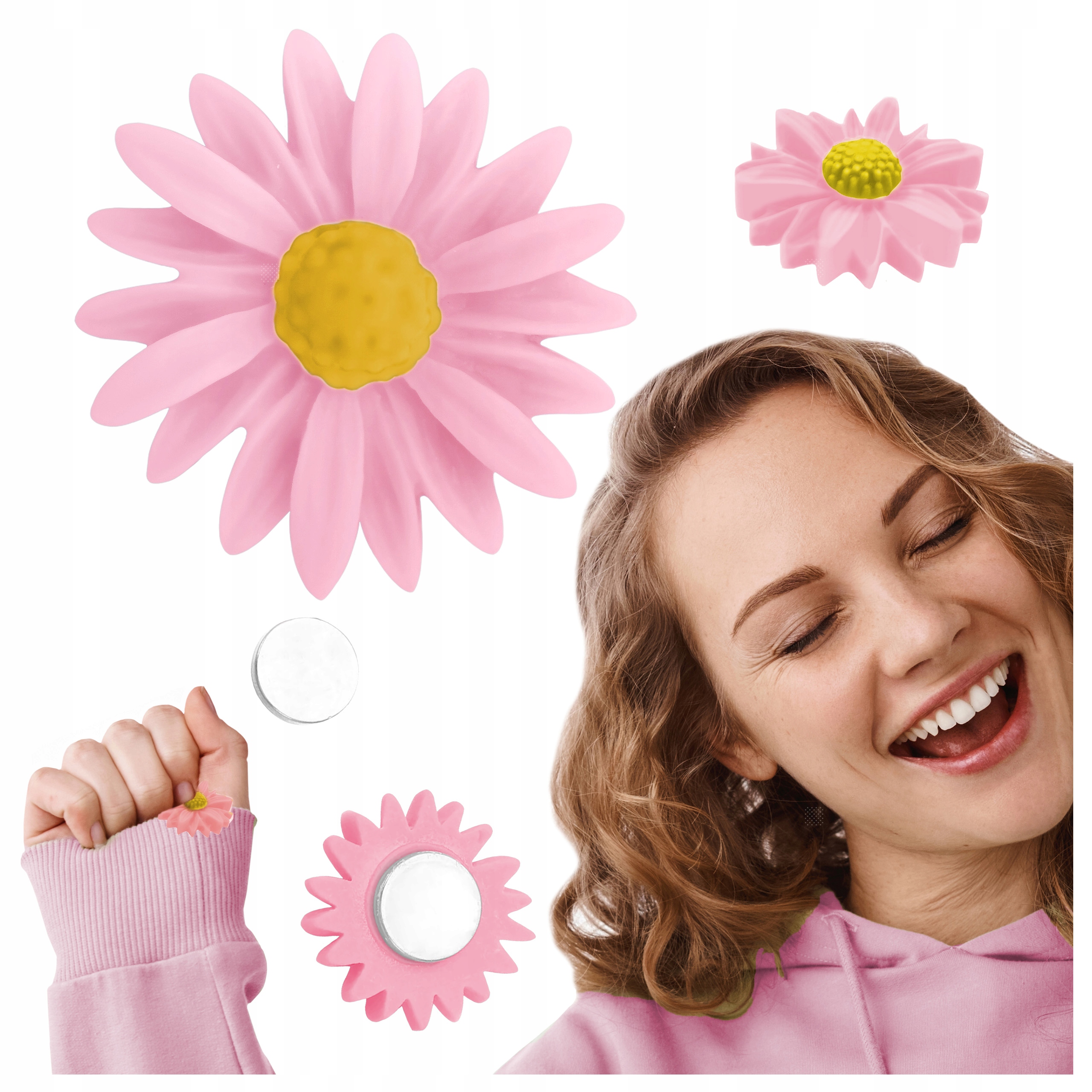 Flower magnet for Diamond Painting (Pink)
