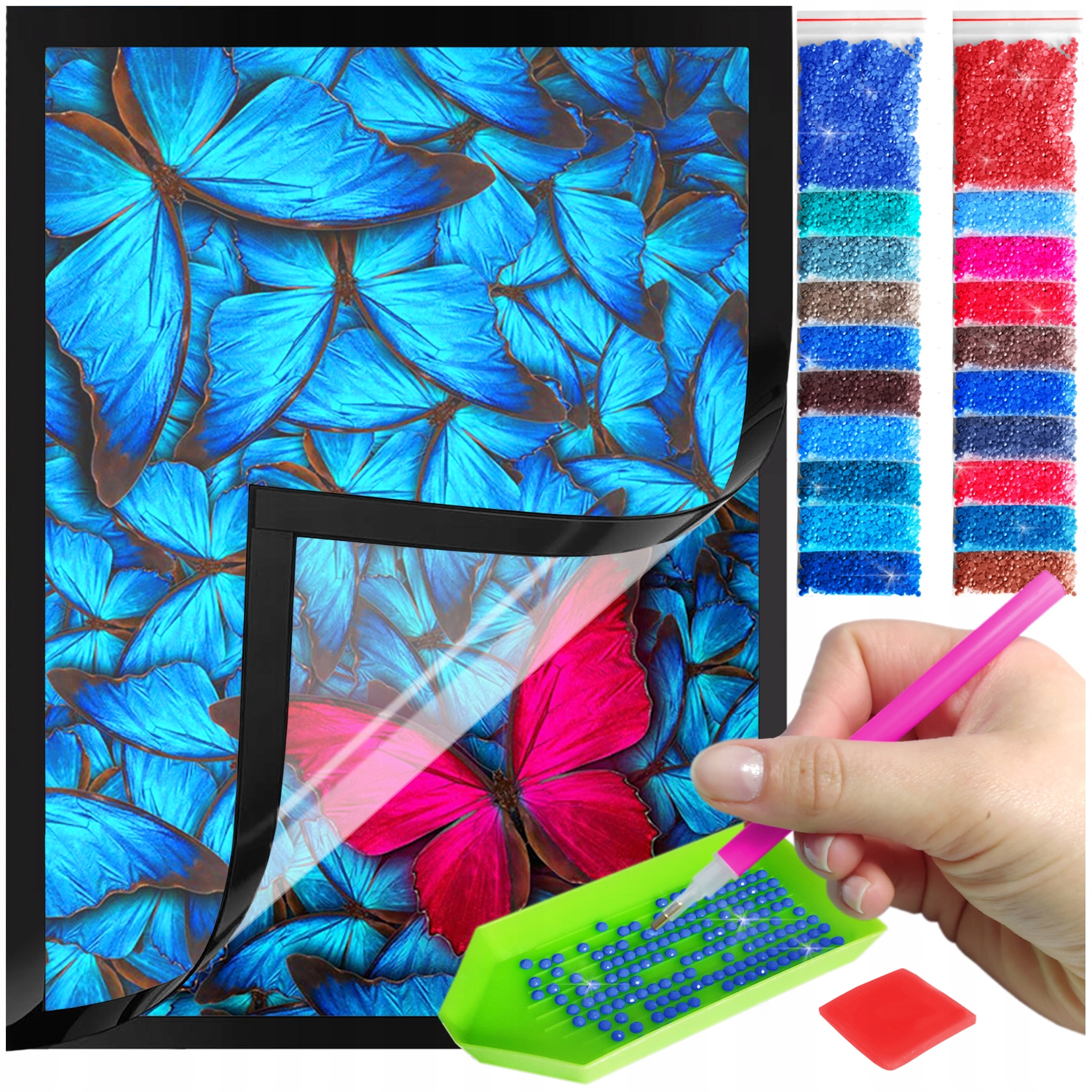 Zestaw: Diamond painting 30x40 (DP091)+ magnetyczna ramka