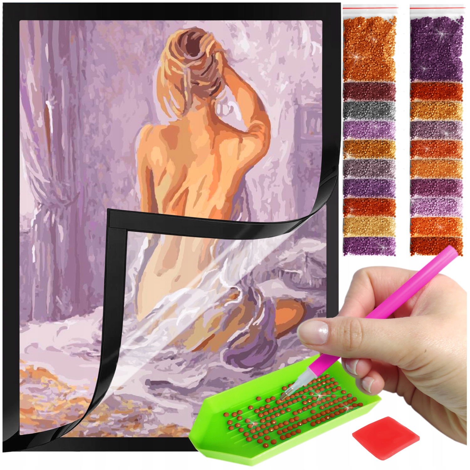 Zestaw: Diamond painting 30x40 (DP165)+ magnetyczna ramka