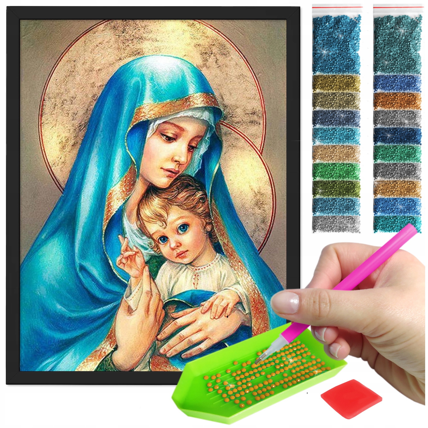 Zestaw: Diamond painting 30x40 (DP234)+ czarna ramka