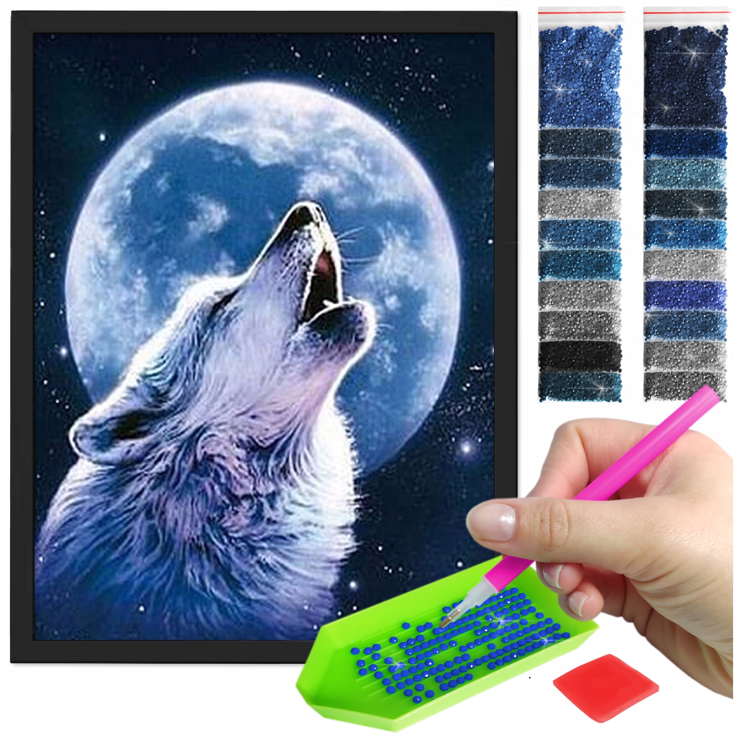 Zestaw: Diamond painting 30x40 (DP293)+ czarna ramka