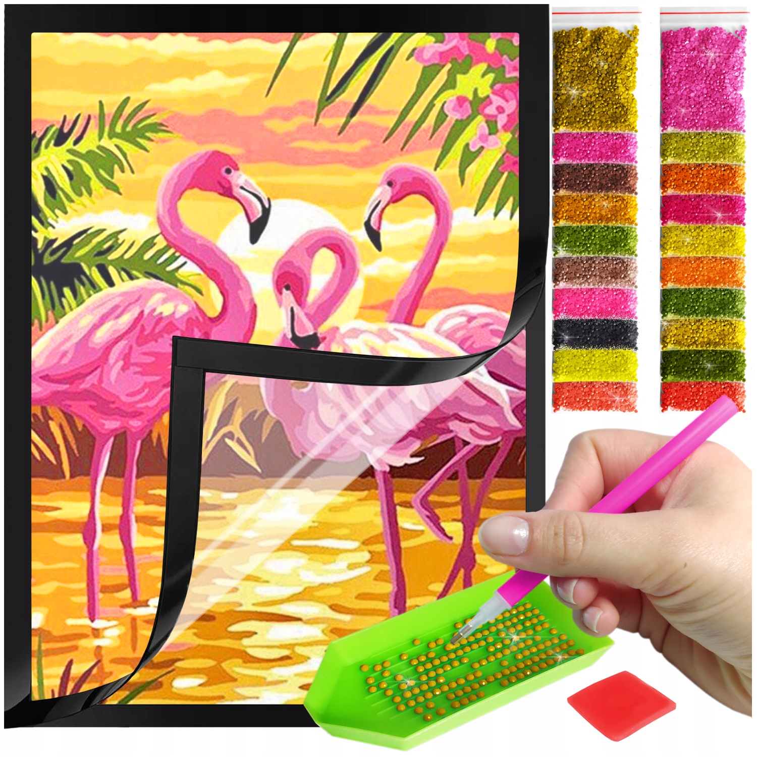 Zestaw: Diamond painting 30x40 (DP076)+ magnetyczna ramka