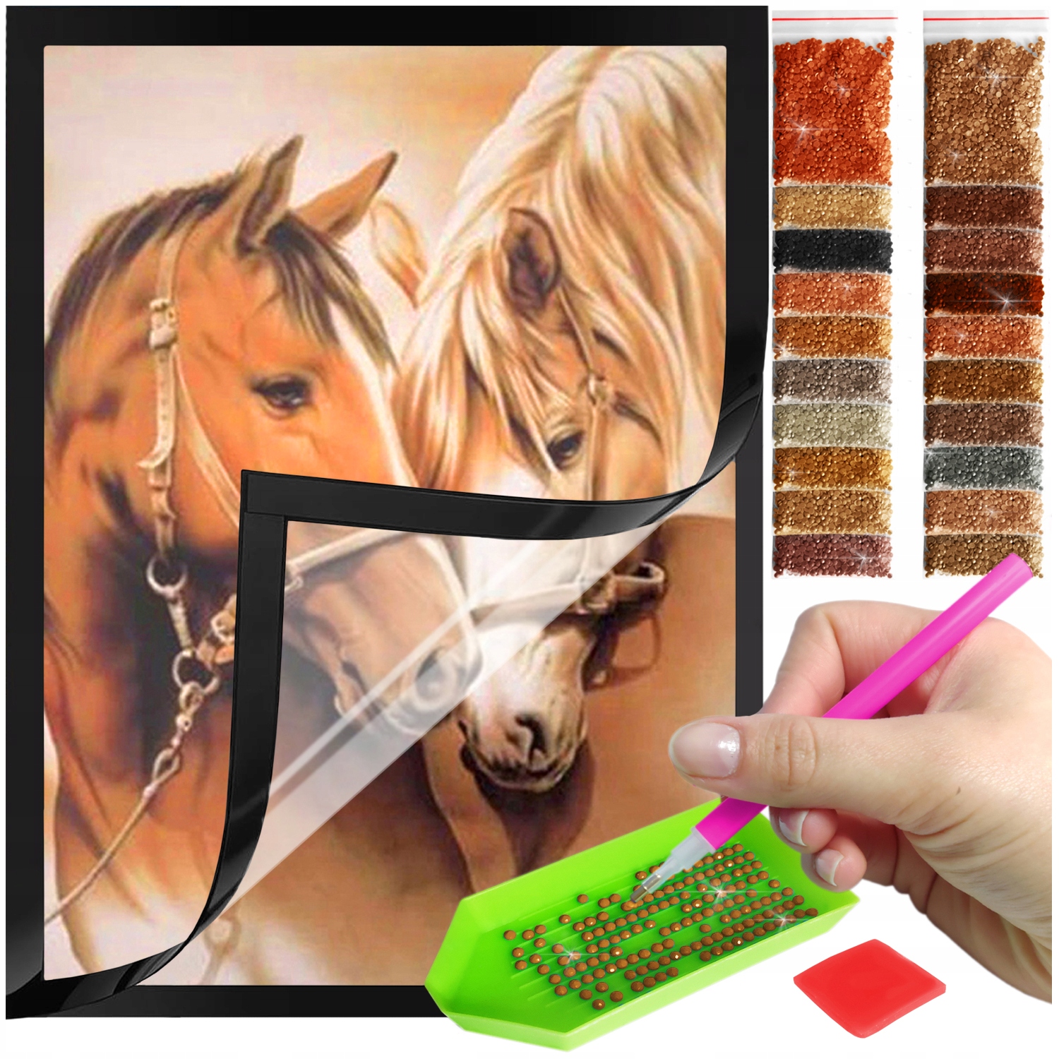 Zestaw: Diamond painting 30x40 (DP024)+ magnetyczna ramka