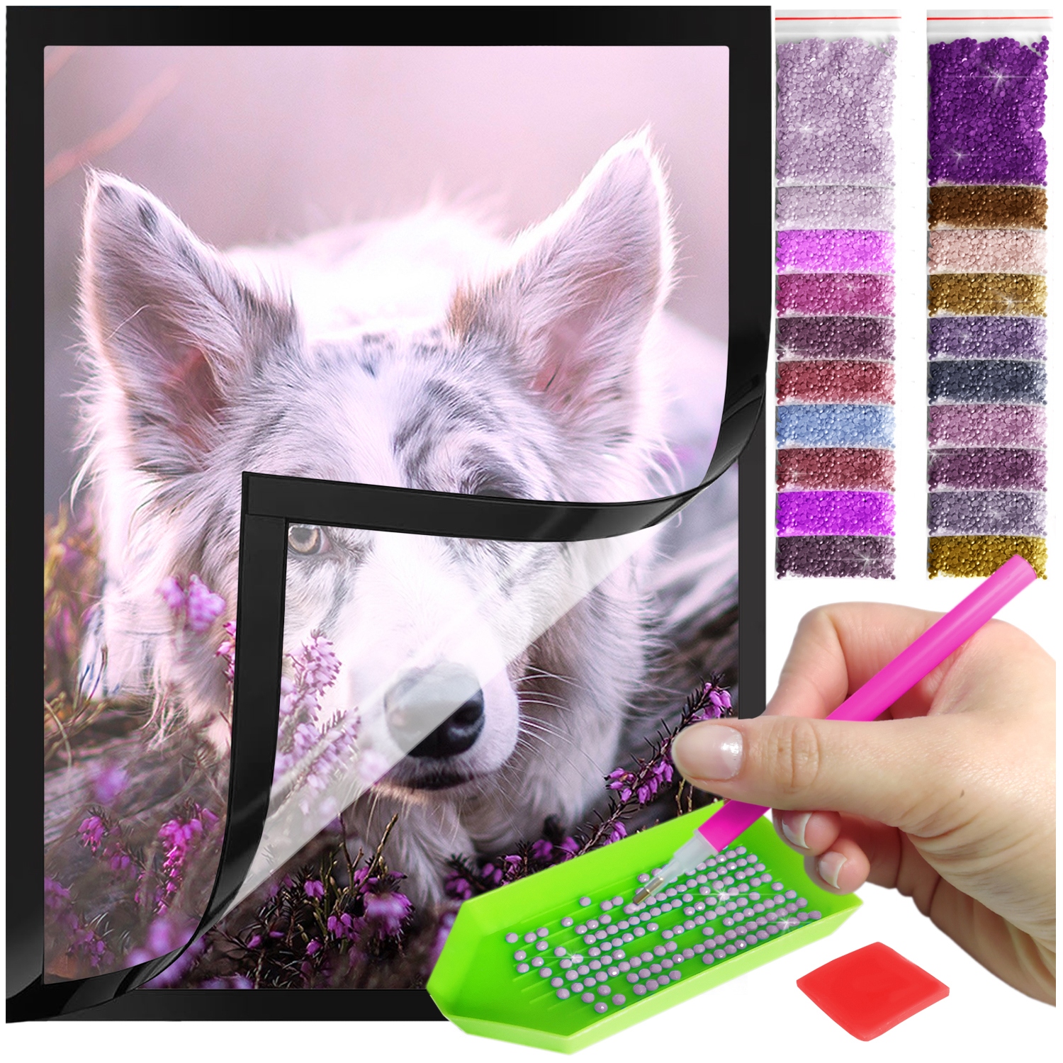 Zestaw: Diamond painting 30x40 (DP127)+ magnetyczna ramka