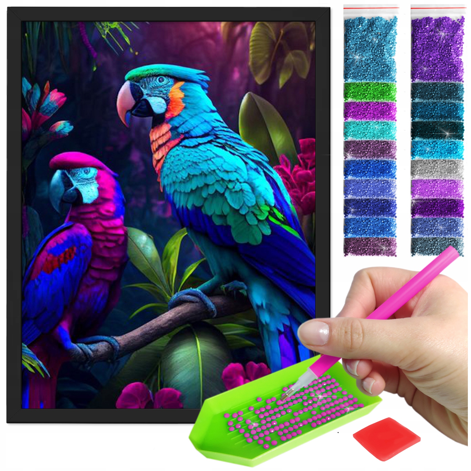 Zestaw: Diamond painting 30x40 (DP322)+ czarna ramka