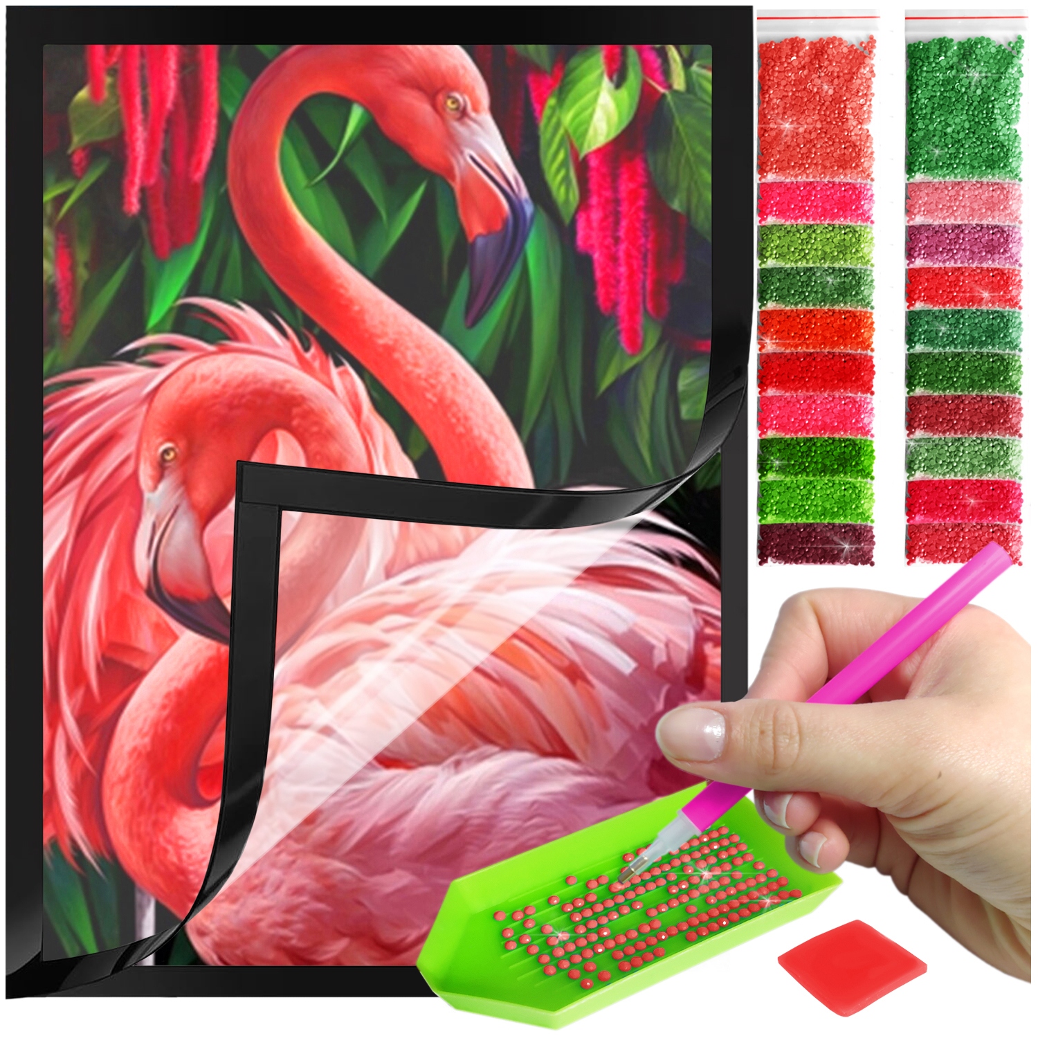 Zestaw: Diamond painting 30x40 (DP121)+ magnetyczna ramka