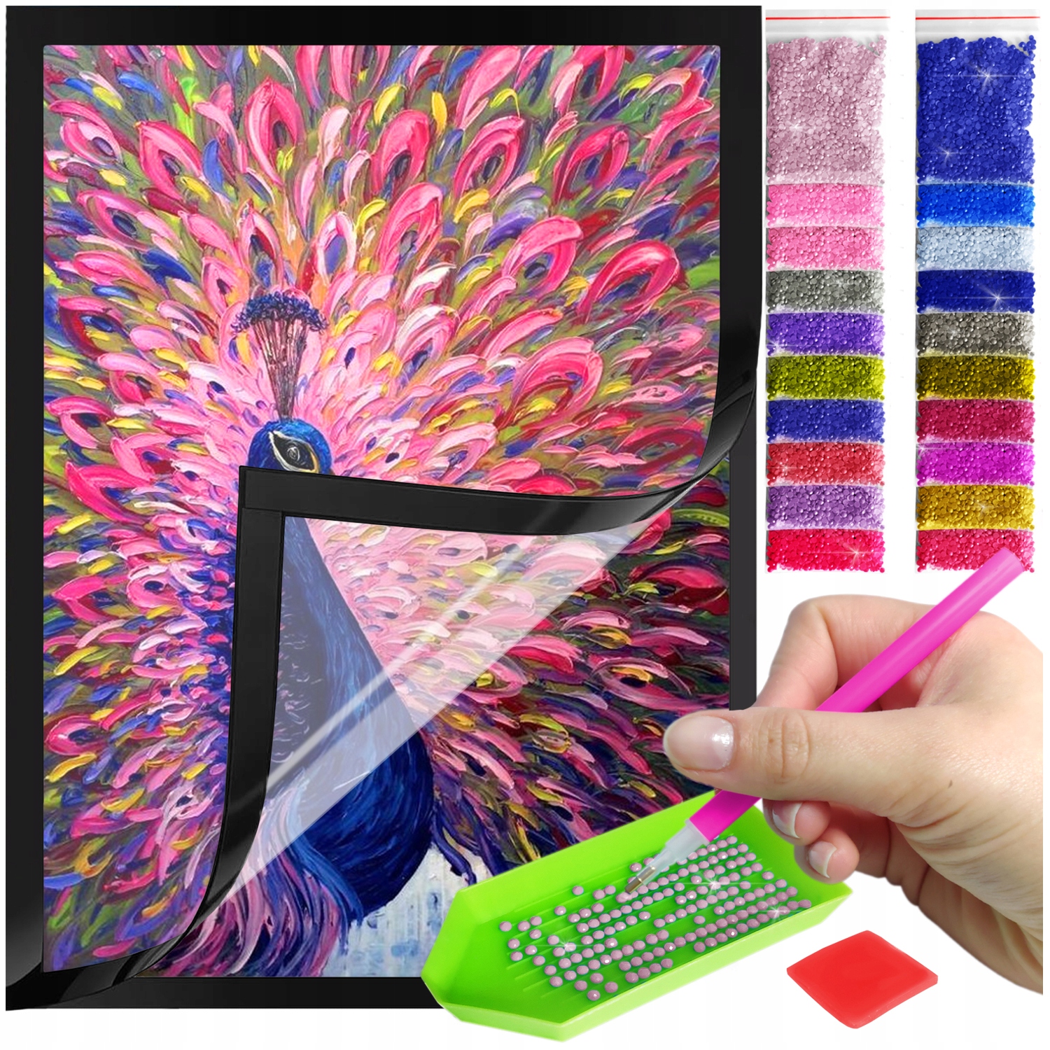 Zestaw: Diamond painting 30x40 (DP125)+ magnetyczna ramka