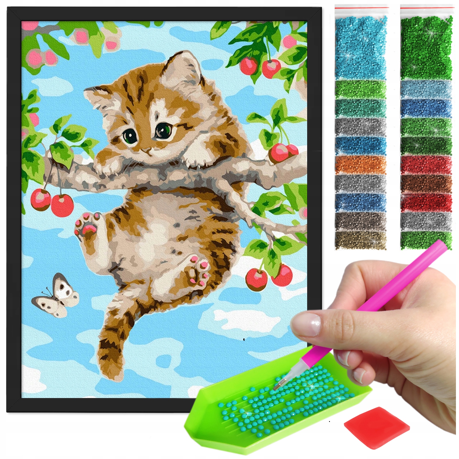 Zestaw: Diamond painting 30x40 (DP300)+ czarna ramka
