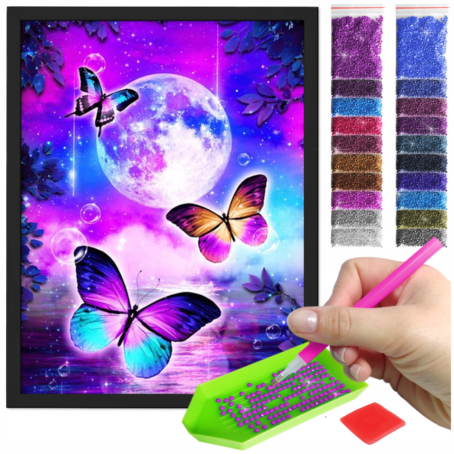 Zestaw: Diamond painting 30x40 (DP237)+ czarna ramka