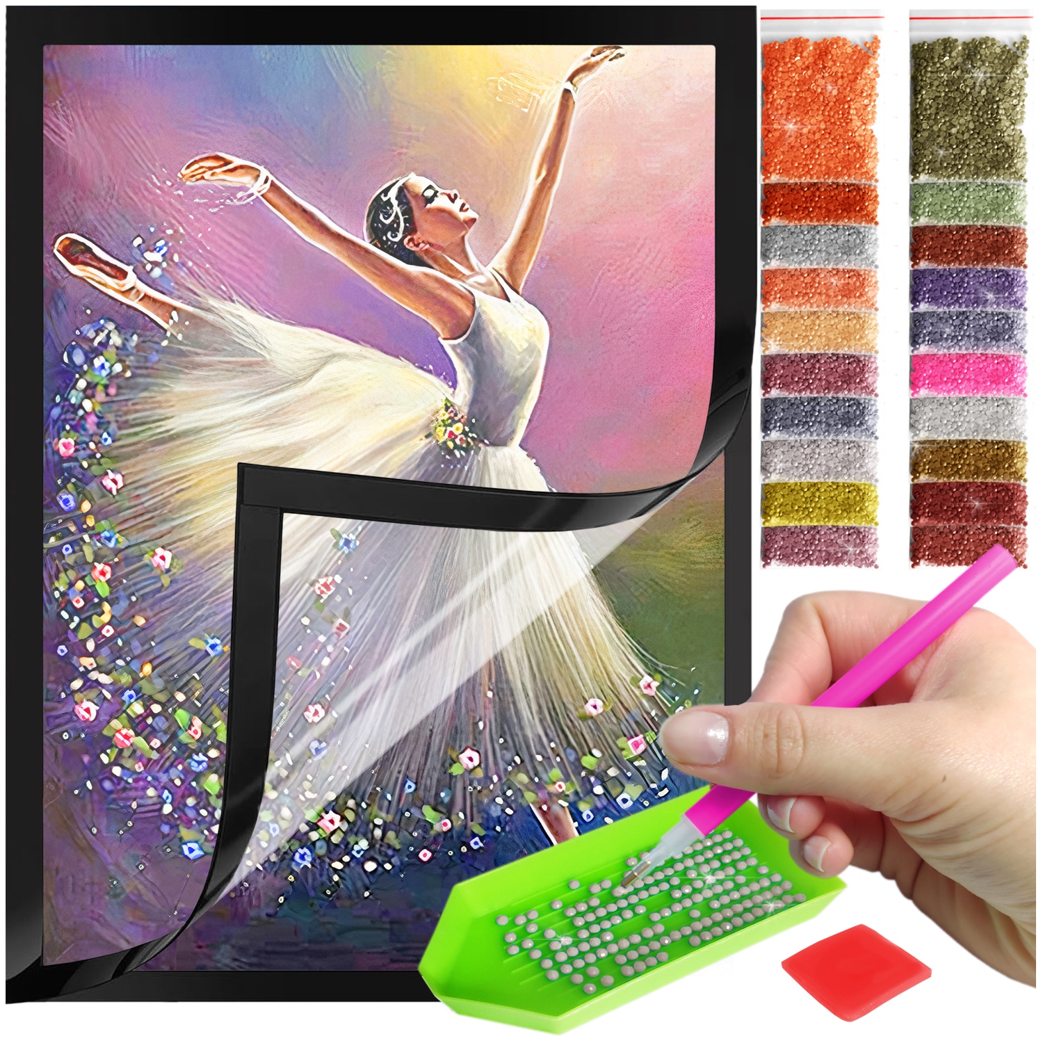 Zestaw: Diamond painting 30x40 (DP073)+ magnetyczna ramka