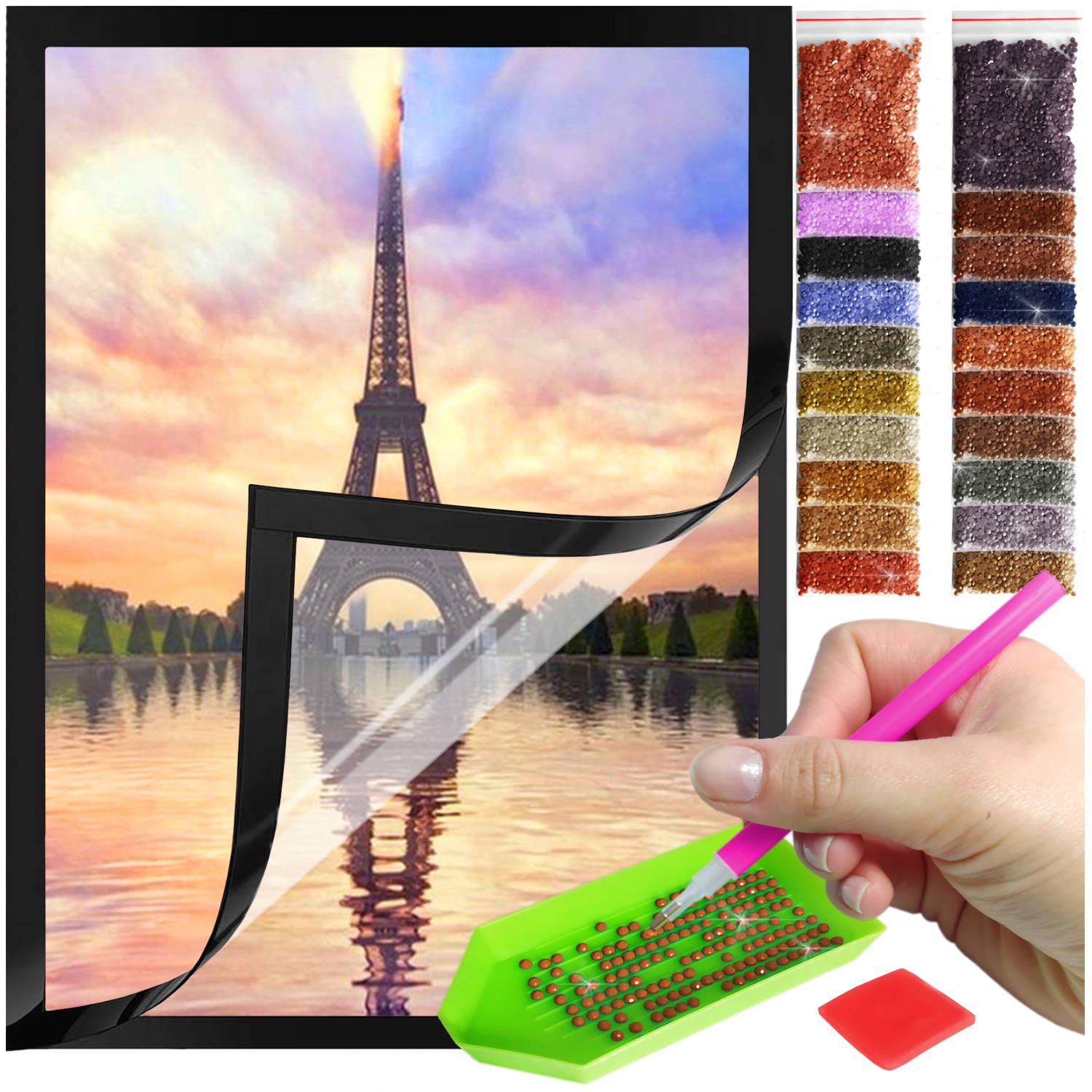 Zestaw: Diamond painting 30x40 (DP022)+ magnetyczna ramka