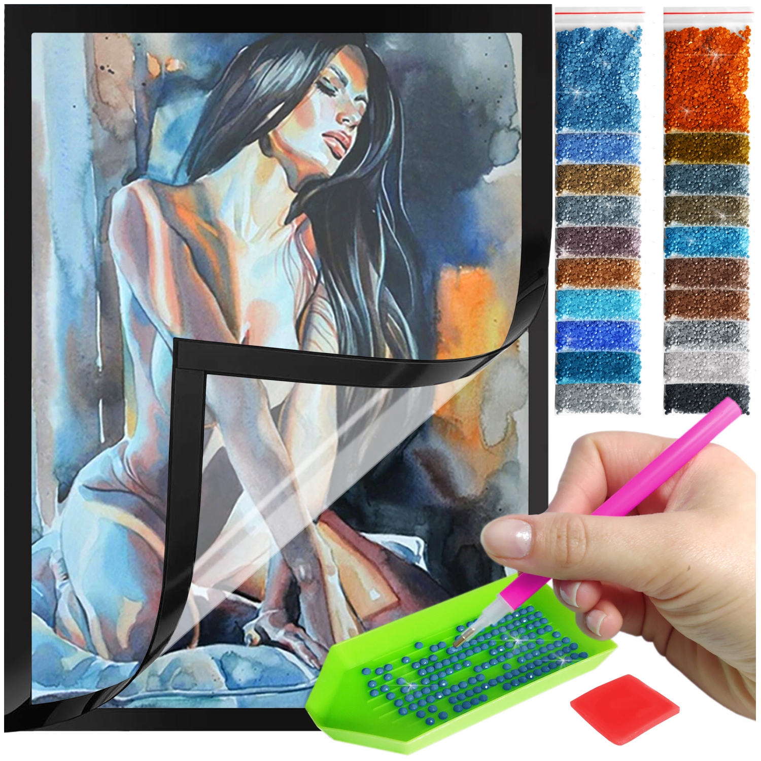 Zestaw: Diamond painting 30x40 (DP164)+ magnetyczna ramka