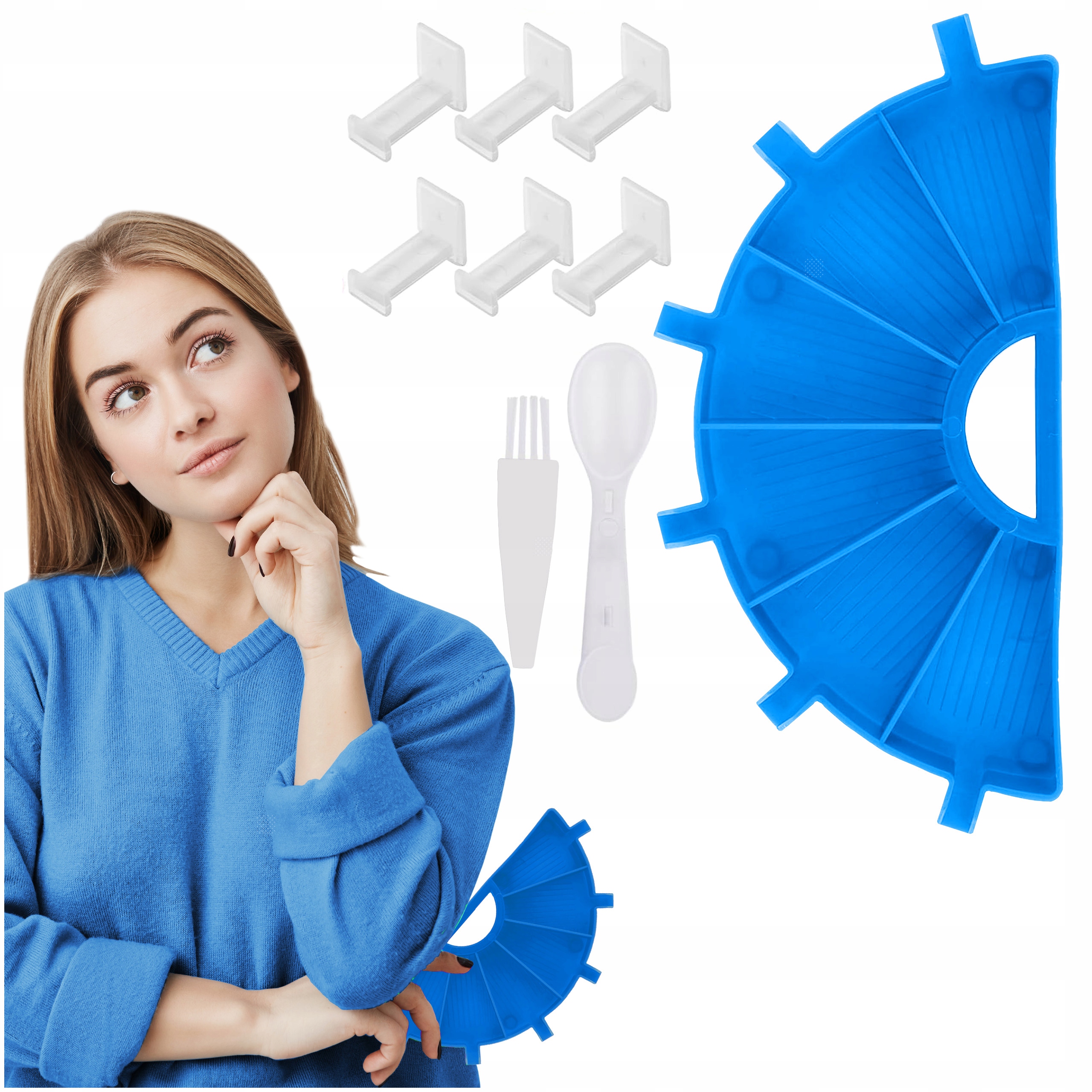 Plastic tray for 6 colors (blue)