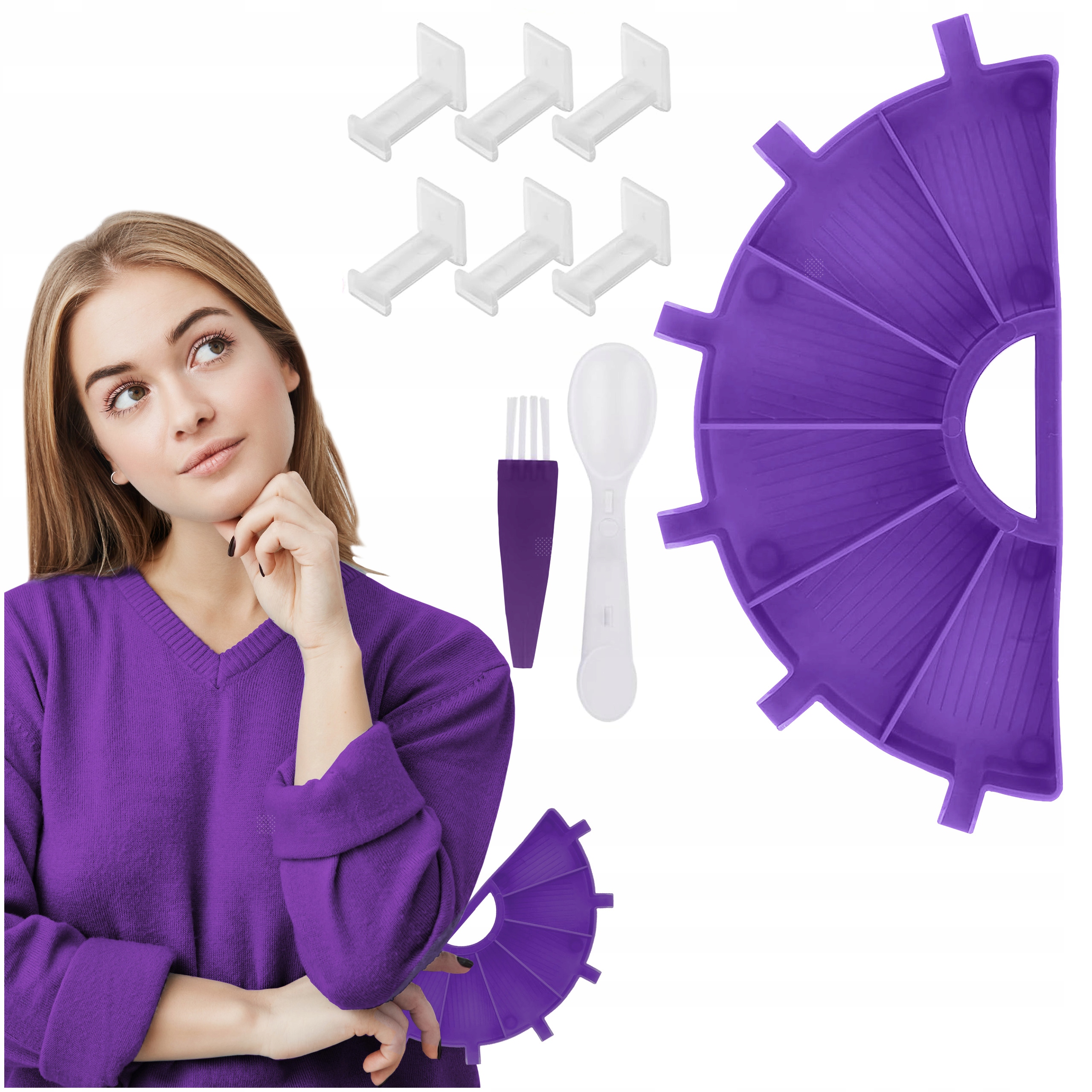 Plastic tray for 6 colors (violet)