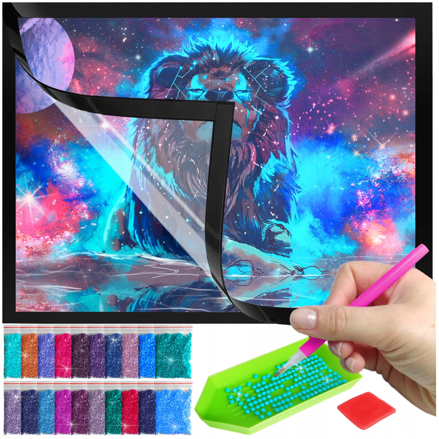 Zestaw: Diamond painting 30x40 (DP112)+ magnetyczna ramka