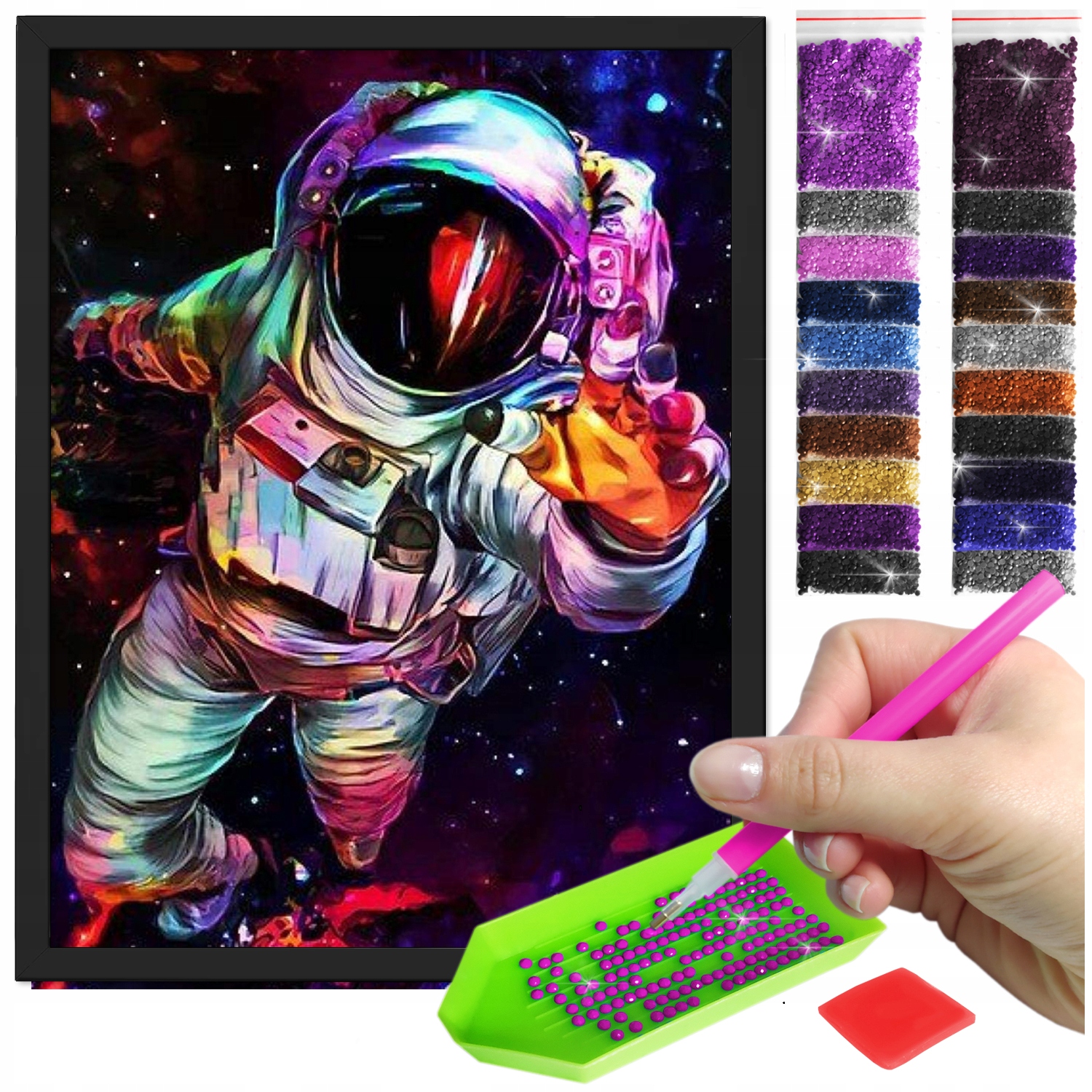 Zestaw: Diamond painting 30x40 (DP222)+ czarna ramka