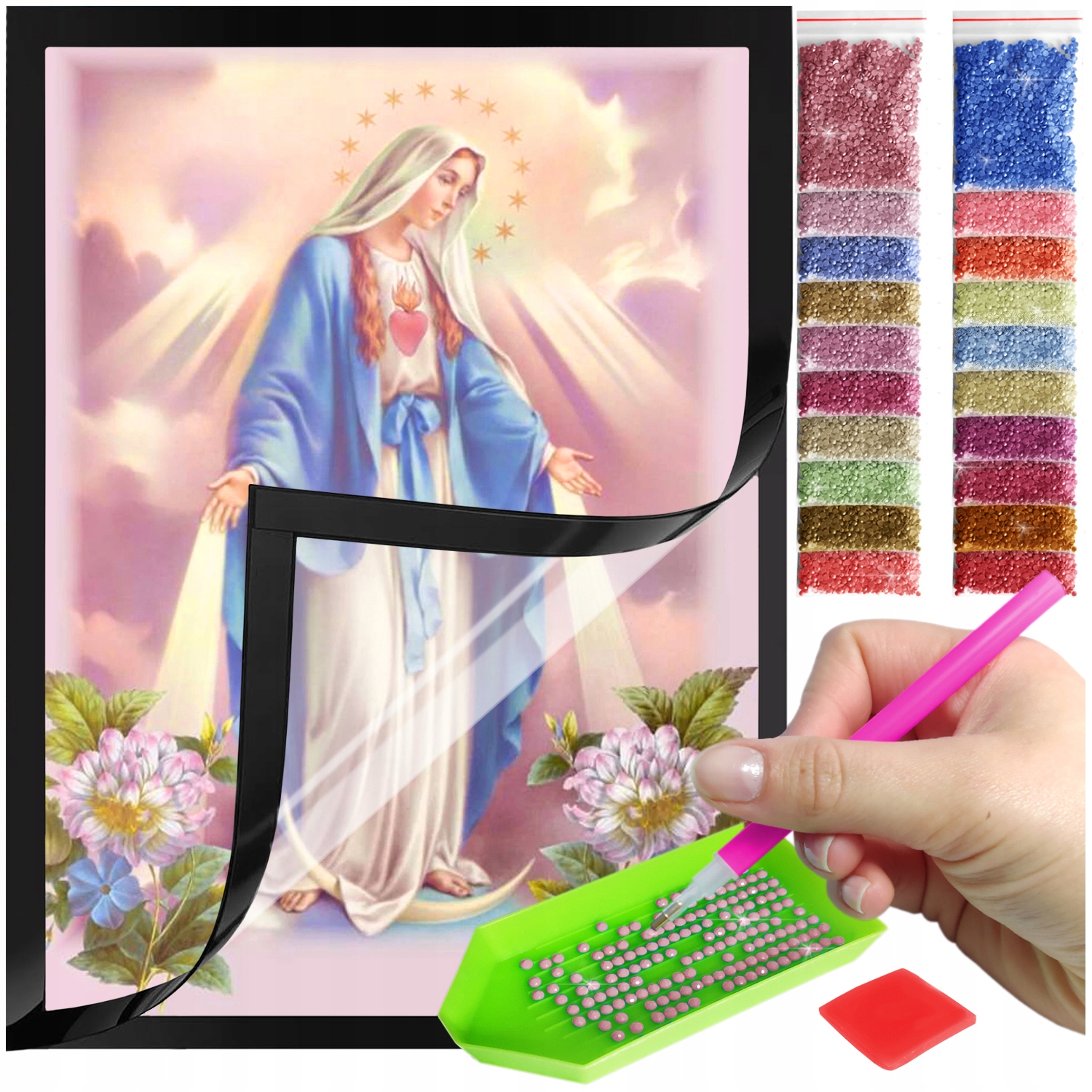 Zestaw: Diamond painting 30x40 (DP096)+ magnetyczna ramka