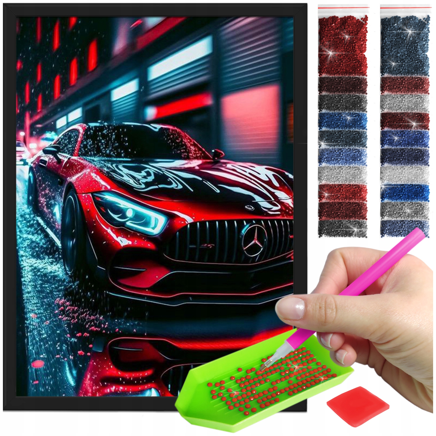 Zestaw: Diamond painting 30x40 (DP361) + czarna ramka