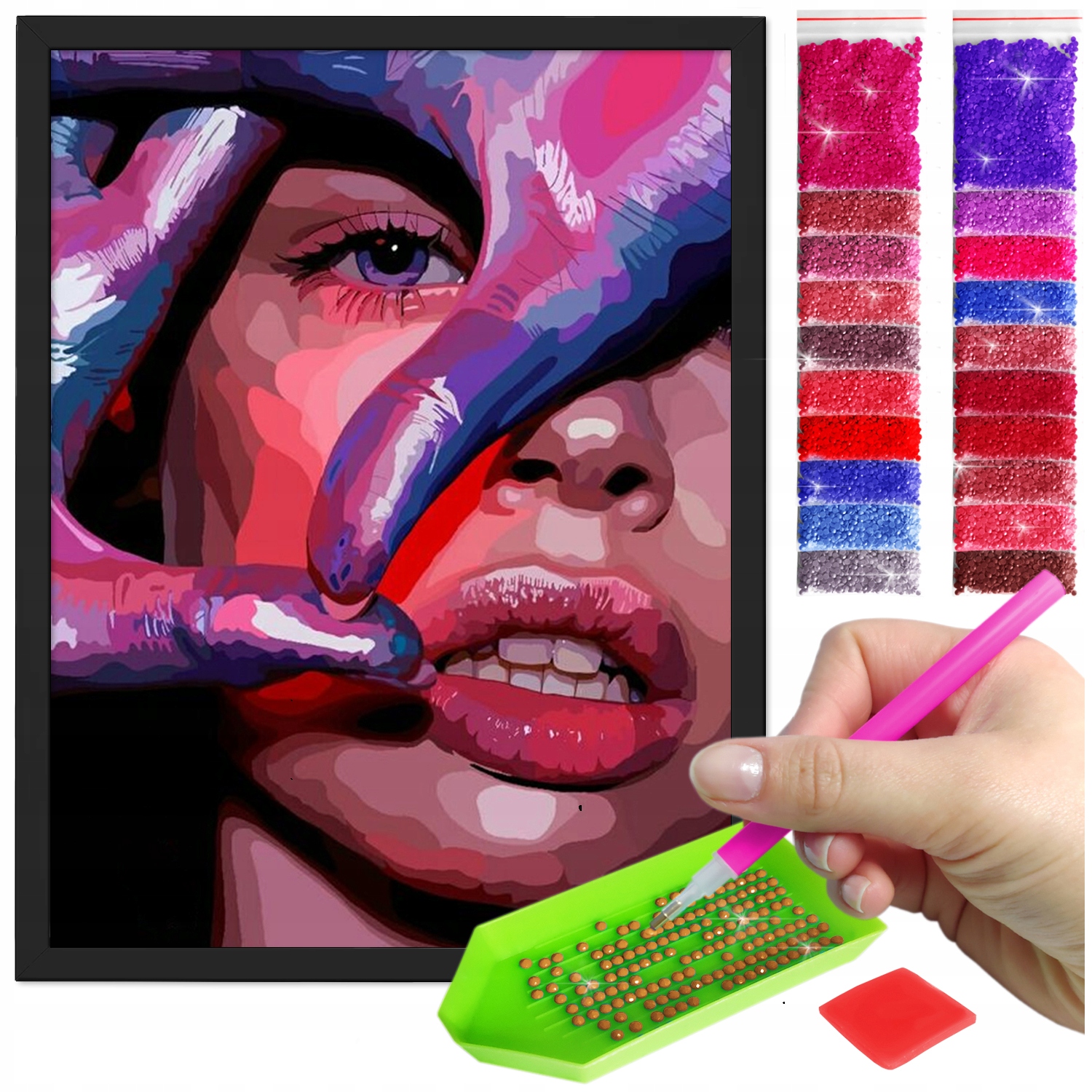 Zestaw: Diamond painting 30x40 (DP172)+ czarna ramka