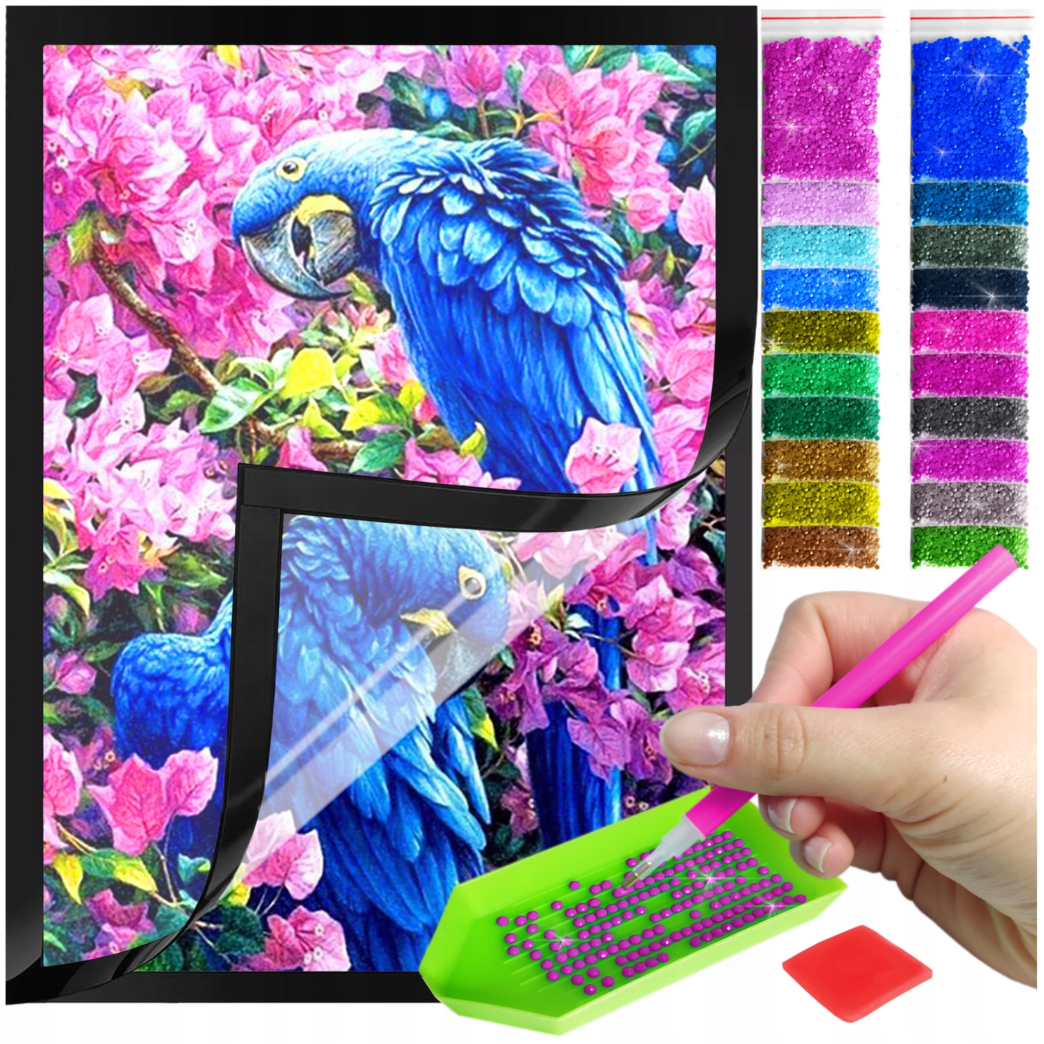 Zestaw: Diamond painting 30x40 (DP124)+ magnetyczna ramka
