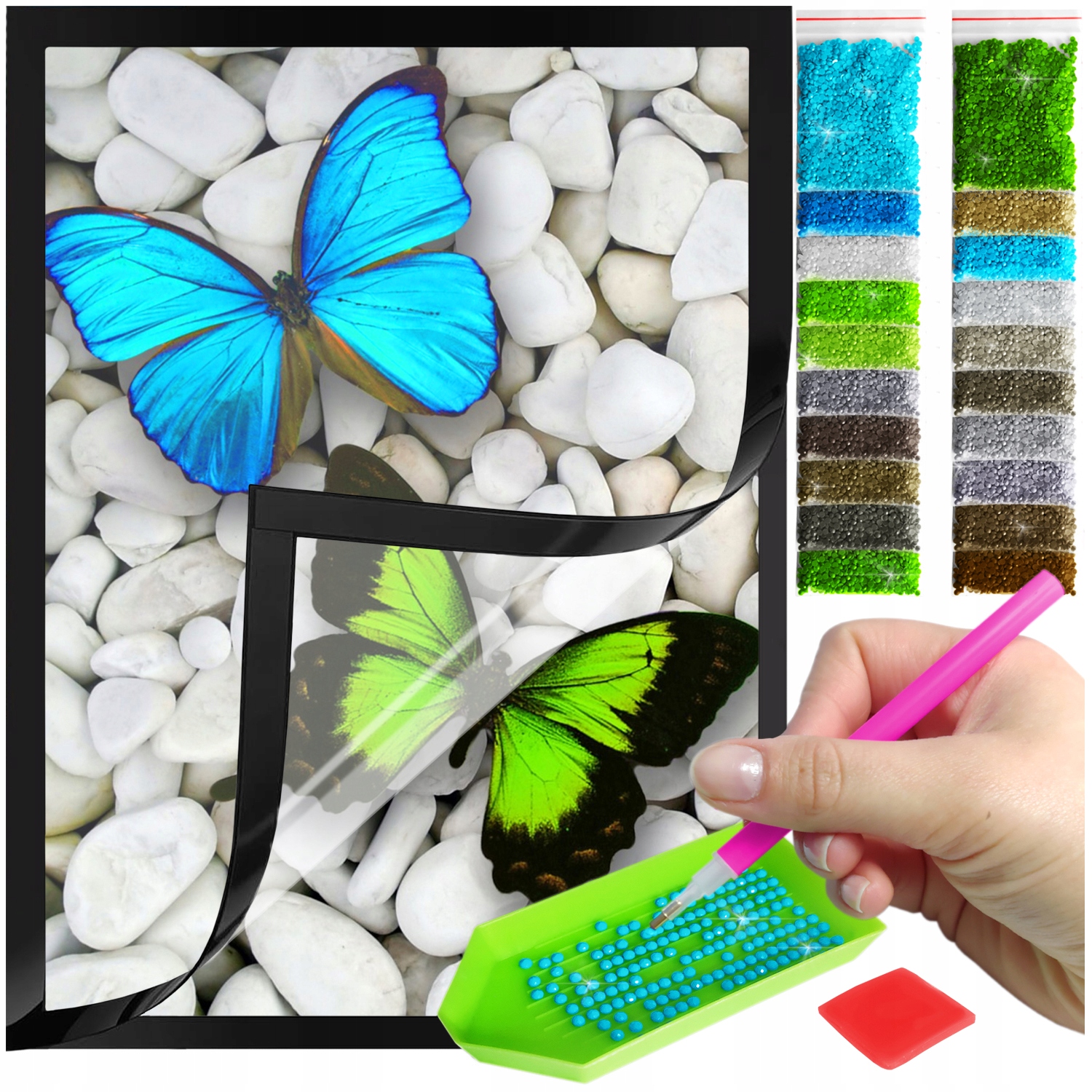 Zestaw: Diamond painting 30x40 (DP144)+ magnetyczna ramka