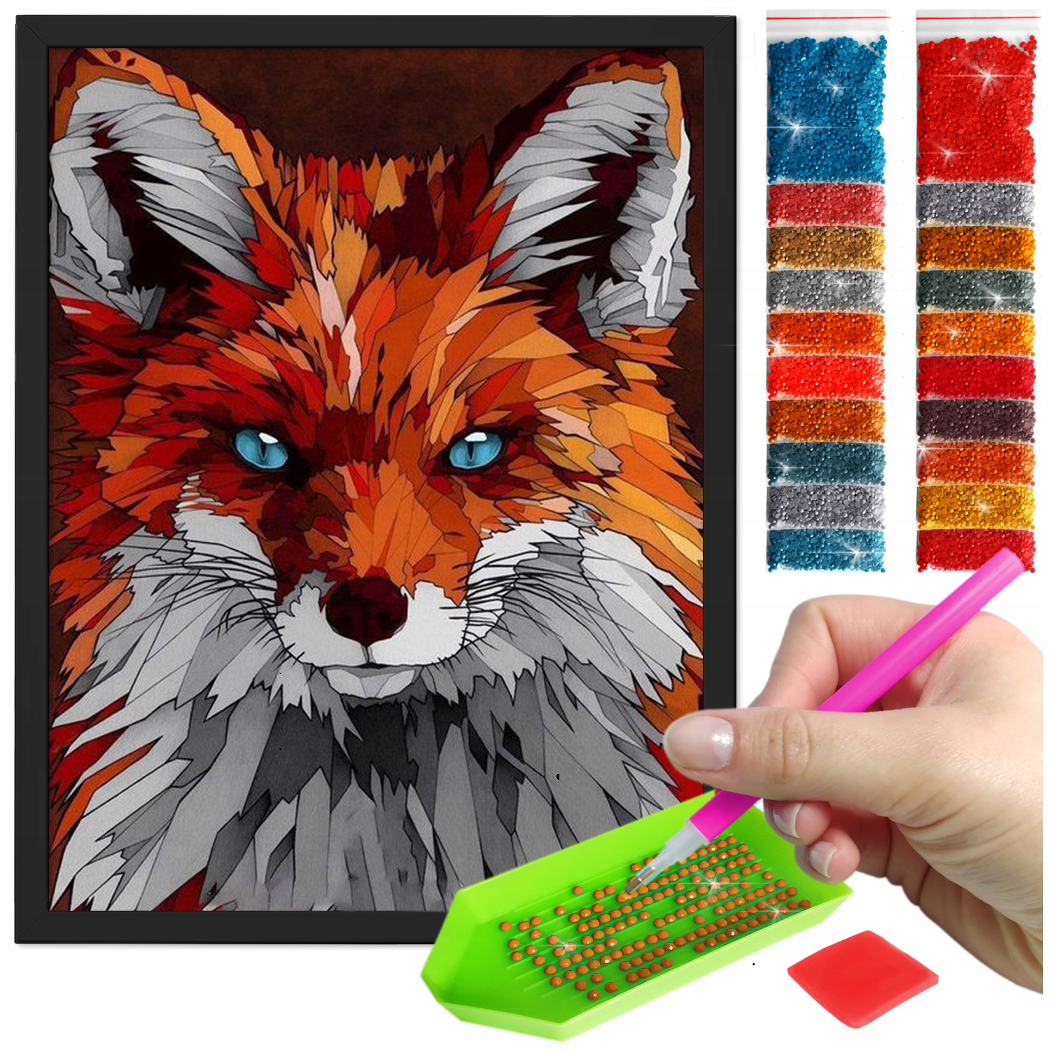 Zestaw: Diamond painting 30x40 (DP169)+ czarna ramka