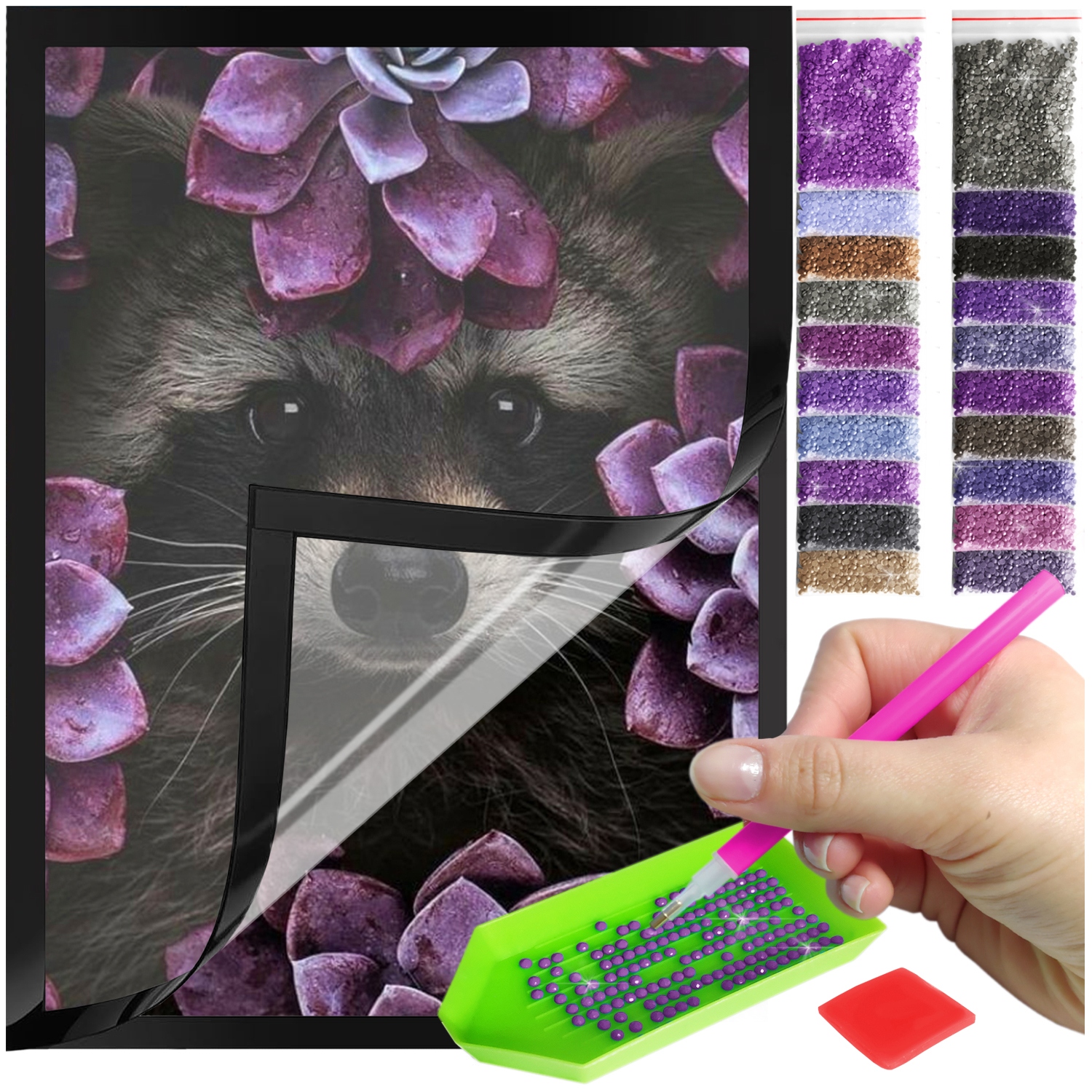 Zestaw: Diamond painting 30x40 (DP157)+ magnetyczna ramka