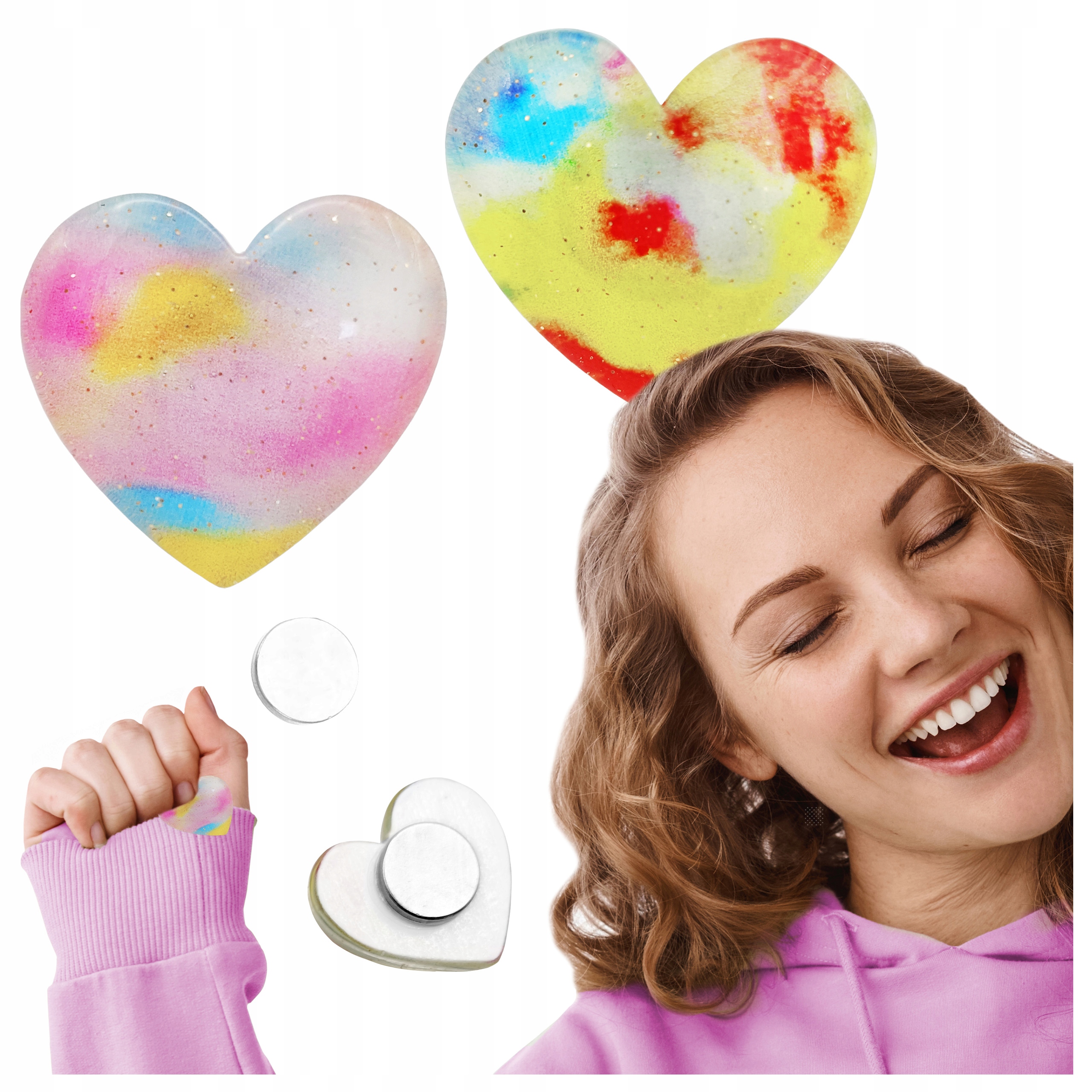 Zestaw: 2x Heart magnet for Diamond Painting